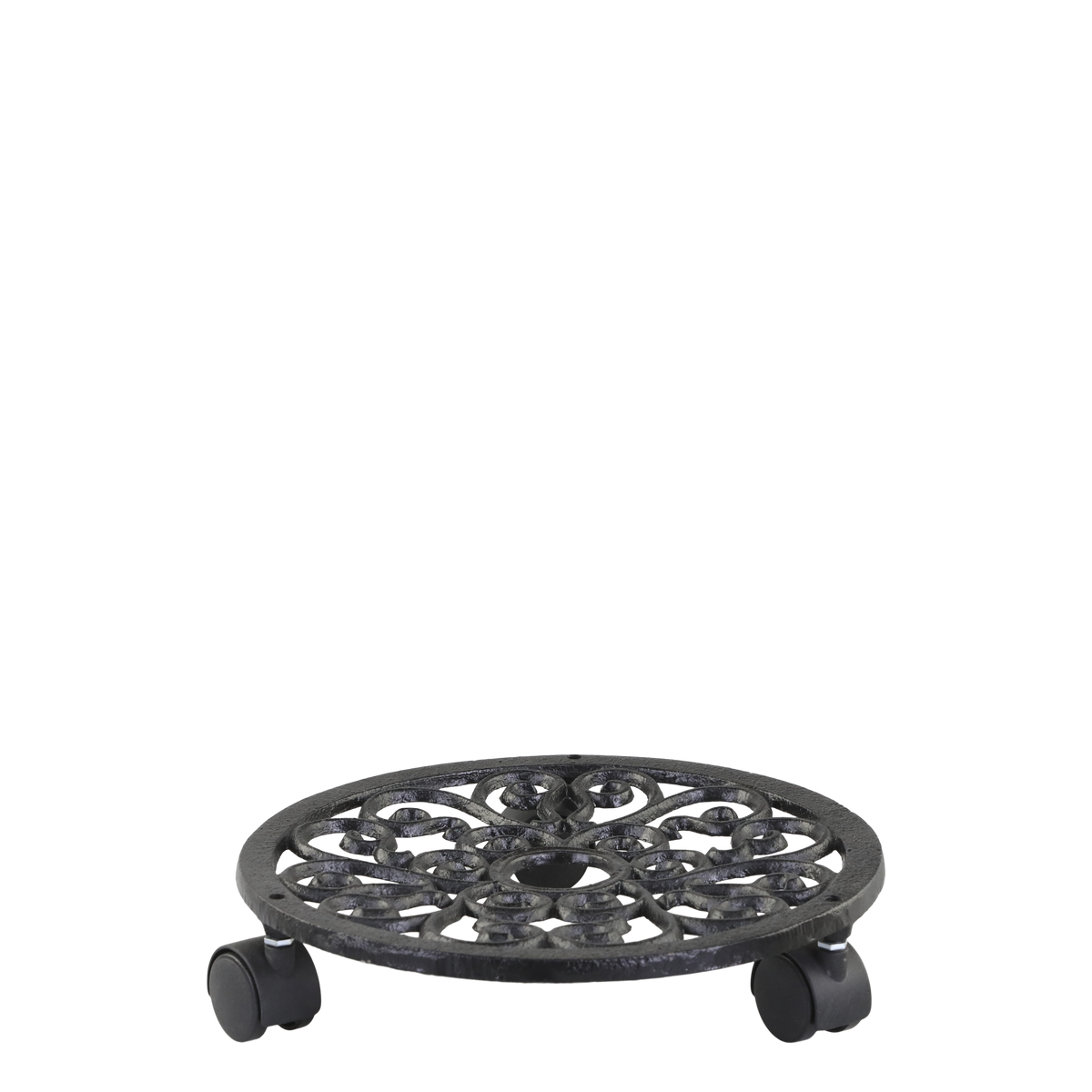 Gartenaccessoires: Pflanzrollwagen aus Gusseisen, 29 cm