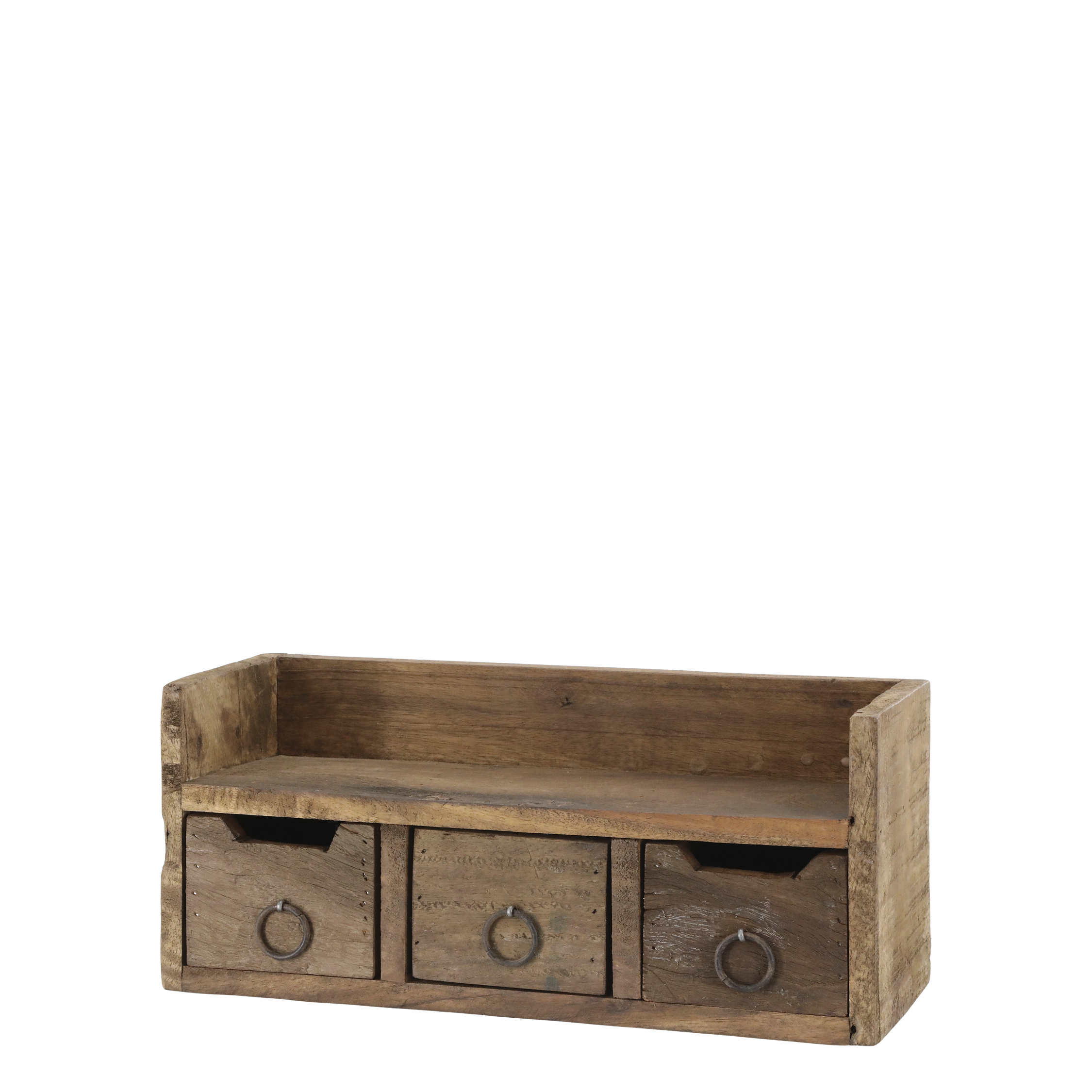 Grimaud Shelf w. 3 drawers H15/L36/W12 cm nature