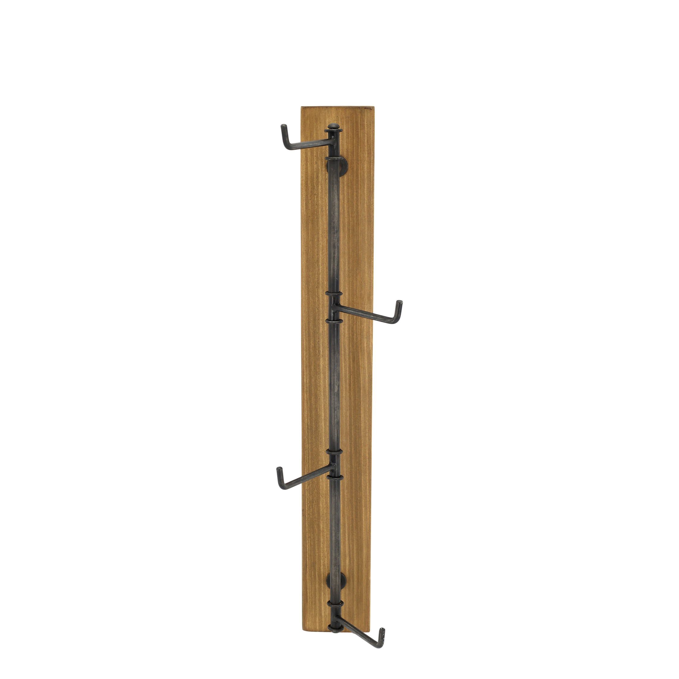Garderobenleiste mit 4 Haken, Tannenholz, 50 cm hoch