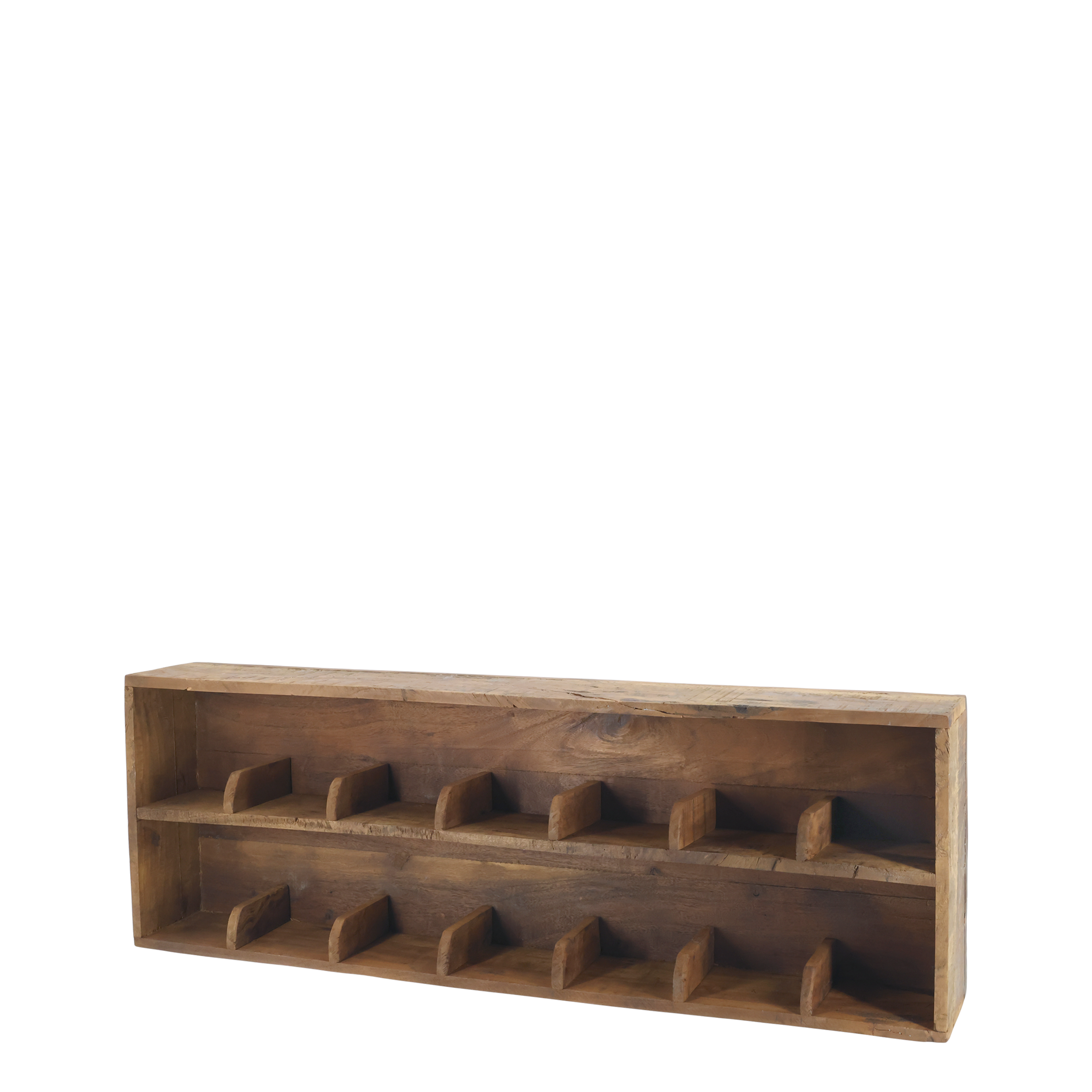 Regalbrett aus Holz mit Unterteilung, 95 cm lang