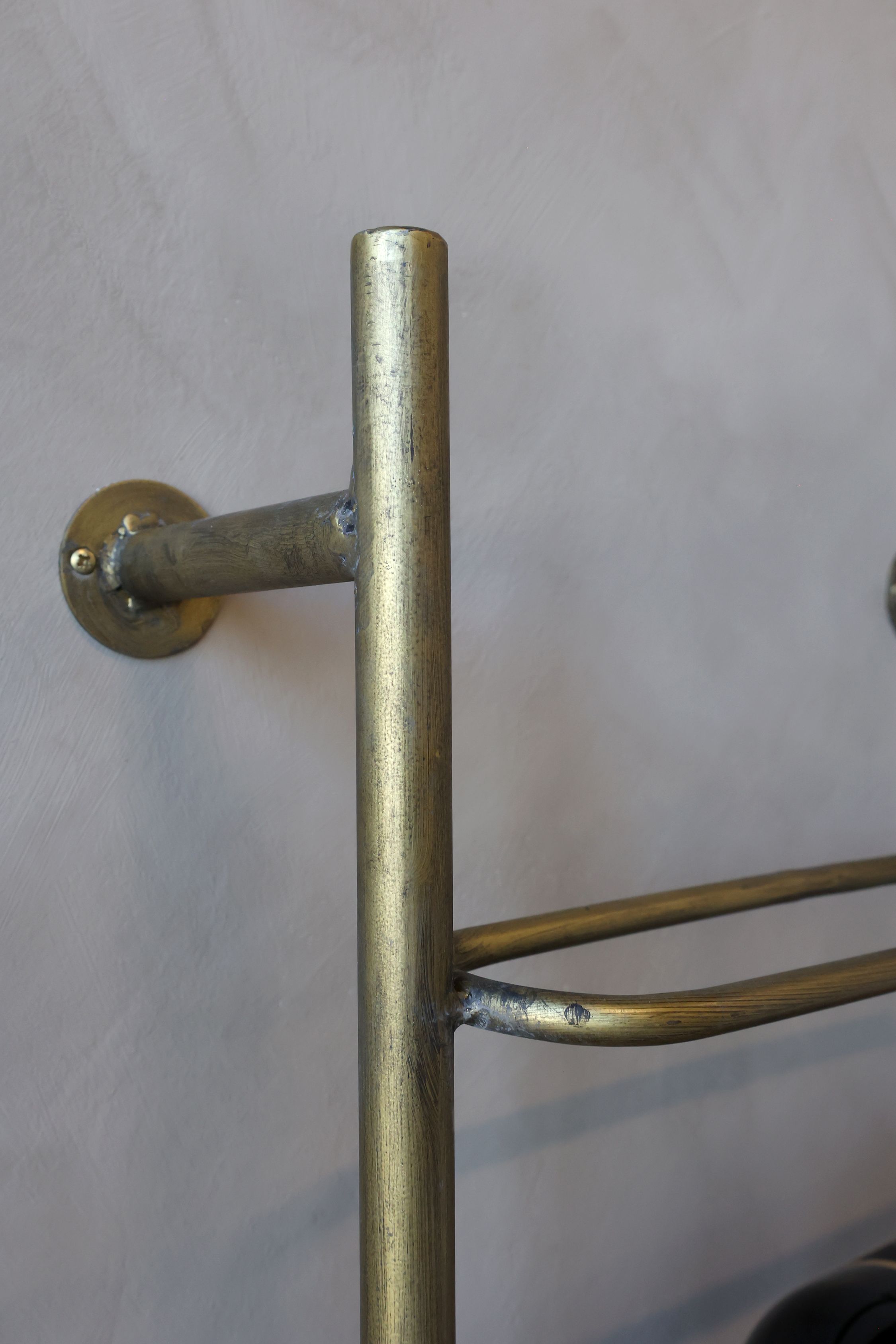 Weinständer mit 8 Fächern, Eisen, Antique Messing, 180 cm