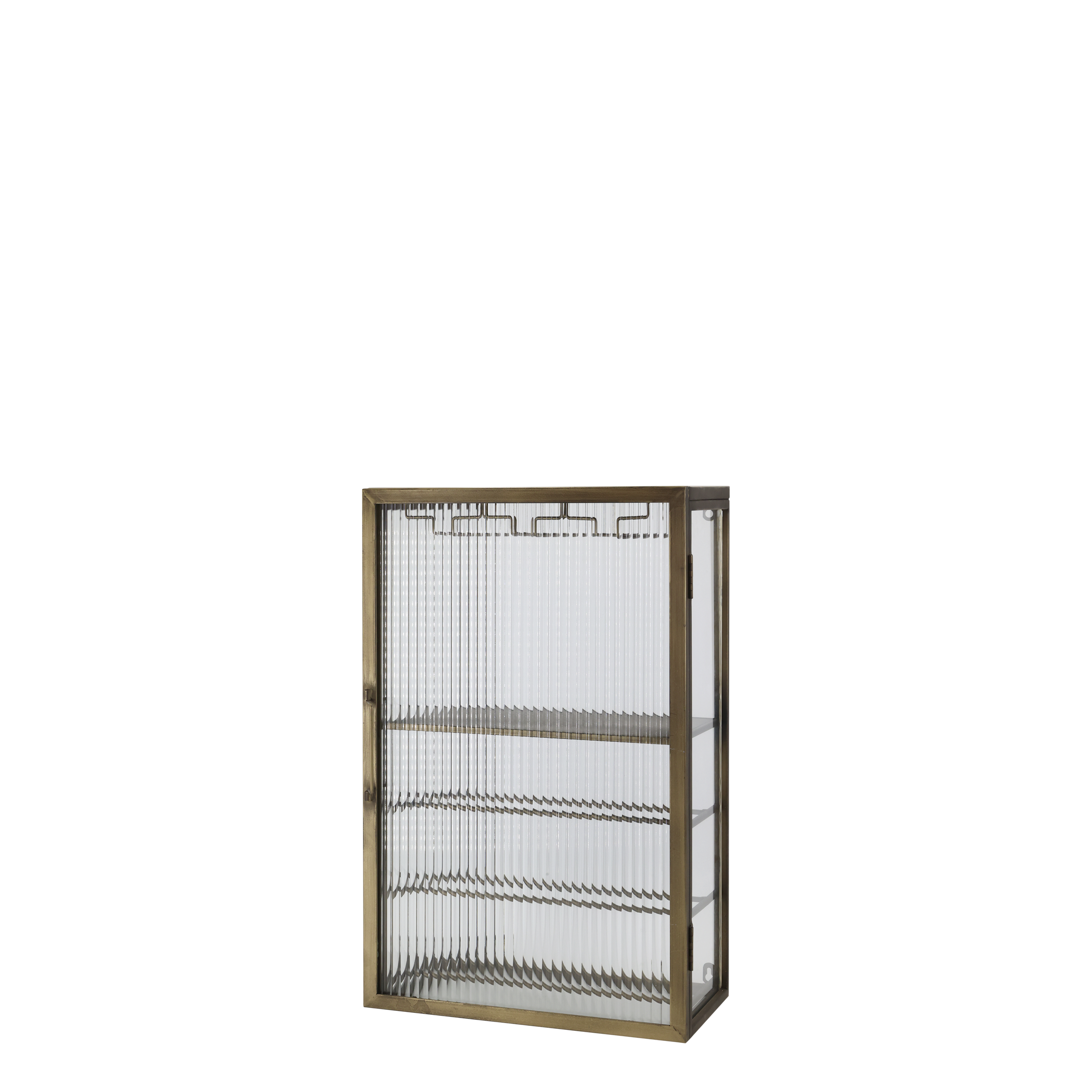 Barschrank mit Halter aus Glas und Eisen, Antik-Messing