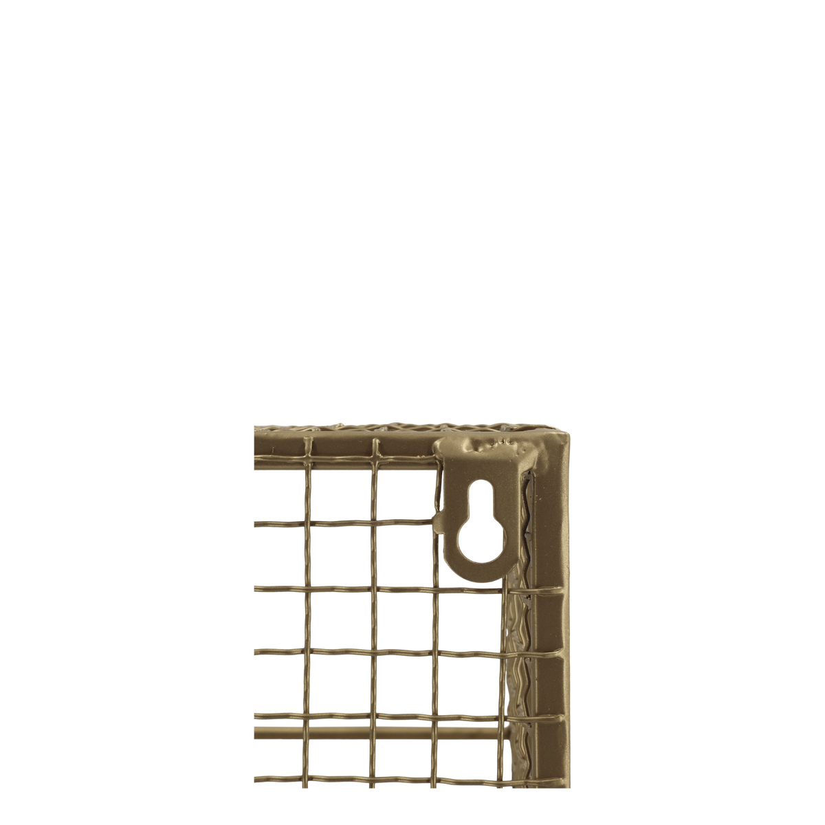 Wandregal aus Eisen in Antik-Messing, 77 cm hoch
