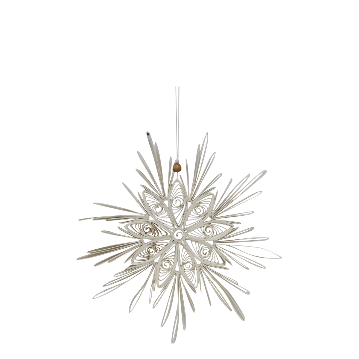 Stern aus Papier, creme, 14 cm Durchmesser