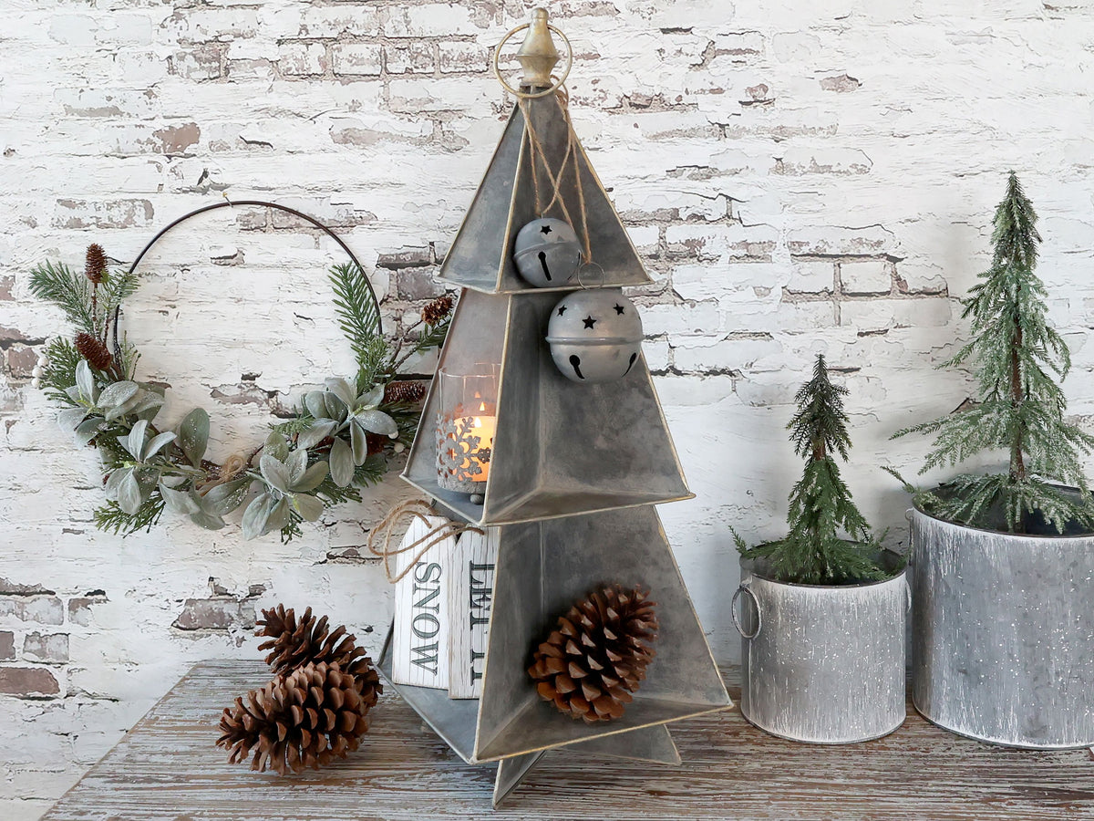 Aufsatz Weihnachtsbaum, Eisen, Zink, 67 cm