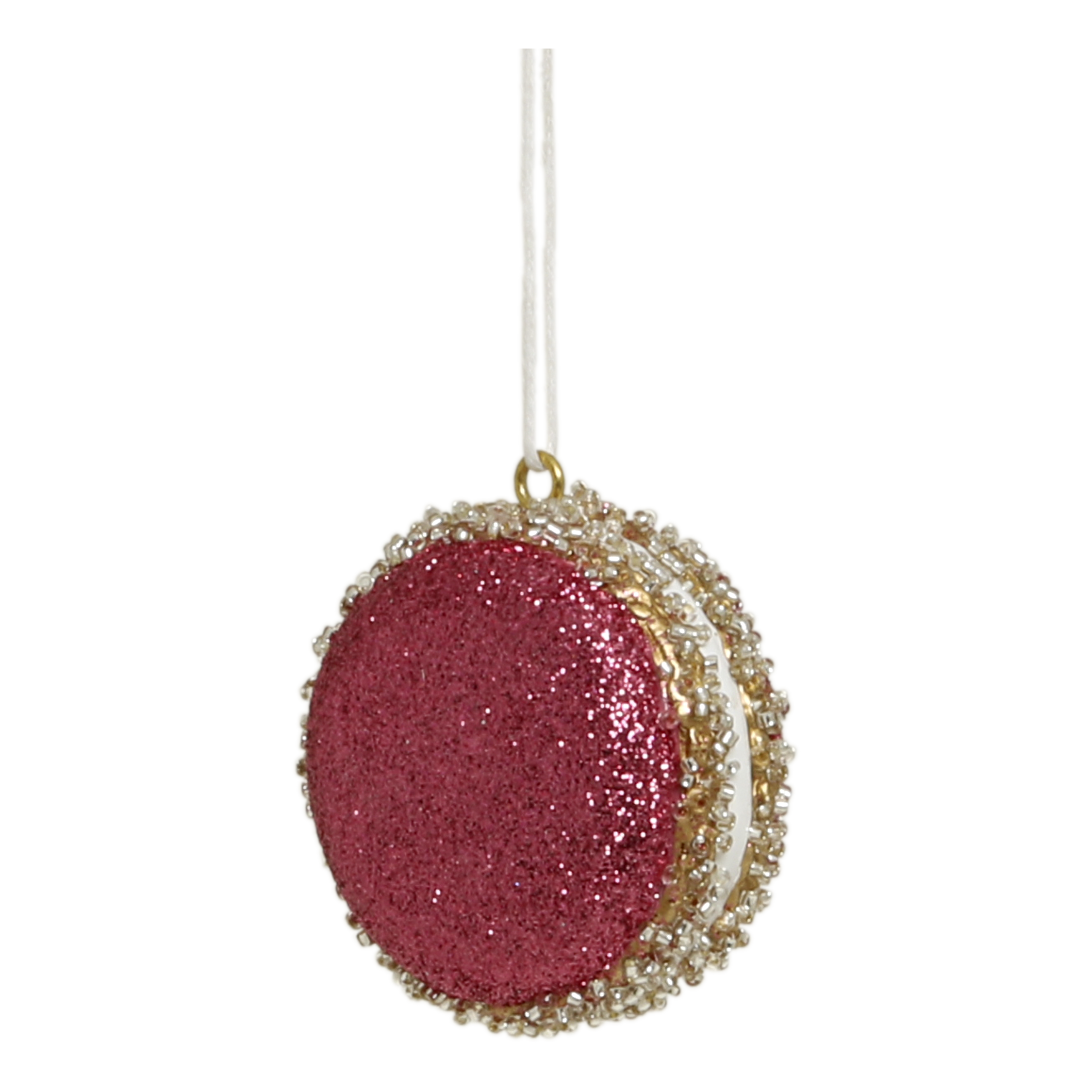 Macaron Deko zum Aufhängen, rosa, Polyresin