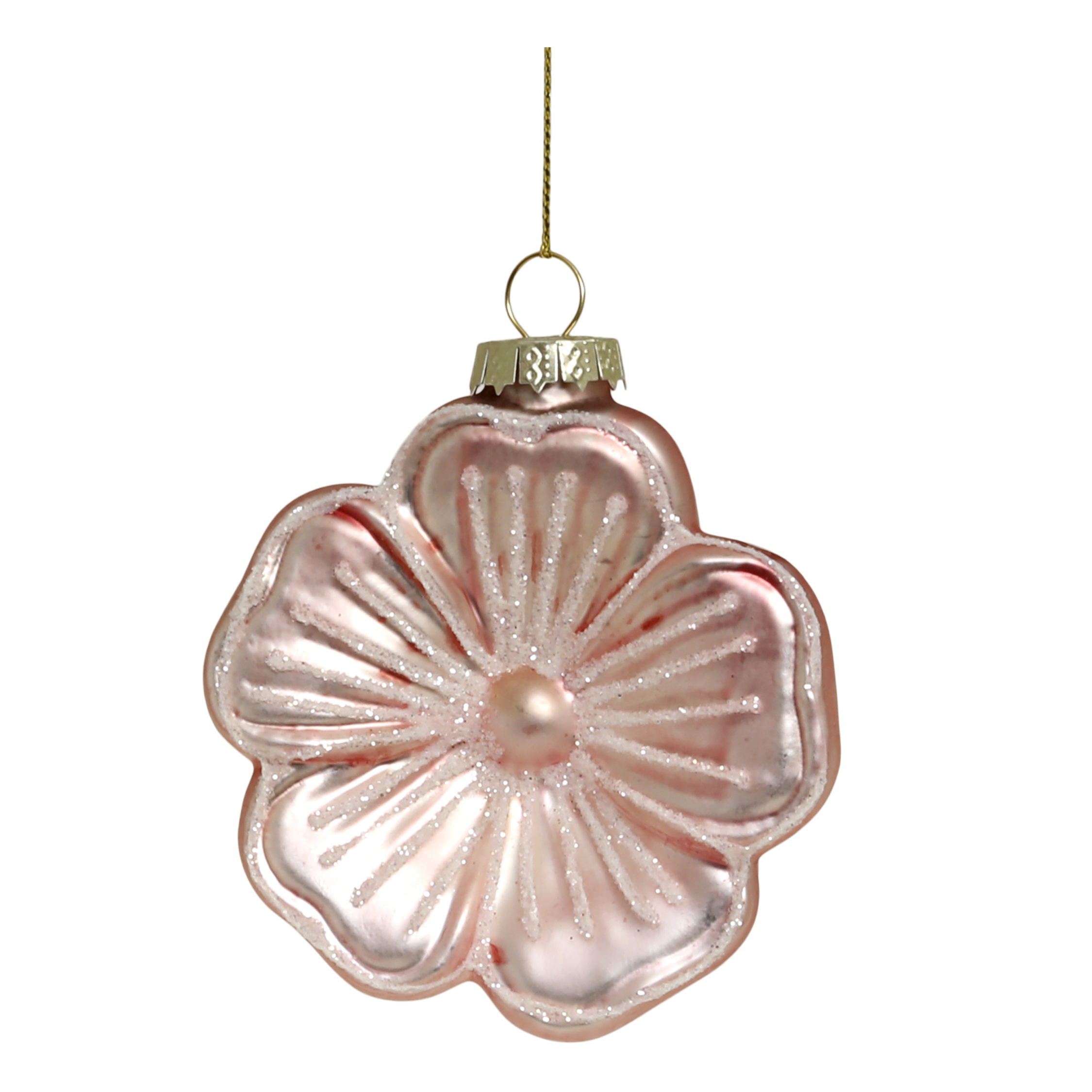 Glasblume zum Aufhängen, rosa, 8,5 cm