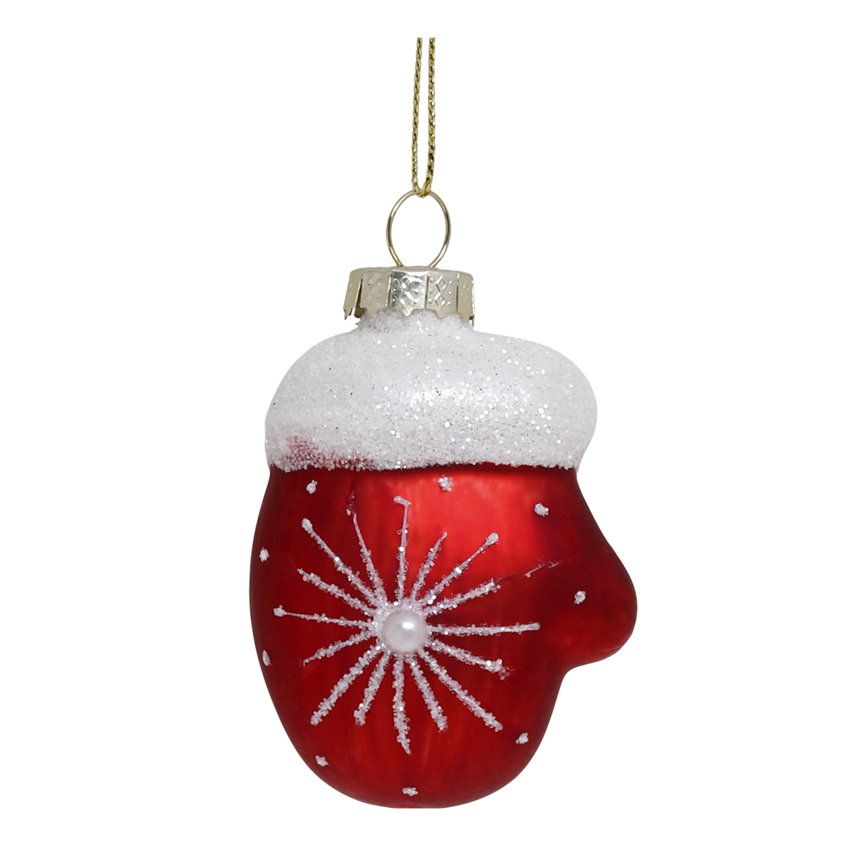 Fäustling zum Aufhängen aus Glas, antique cherry