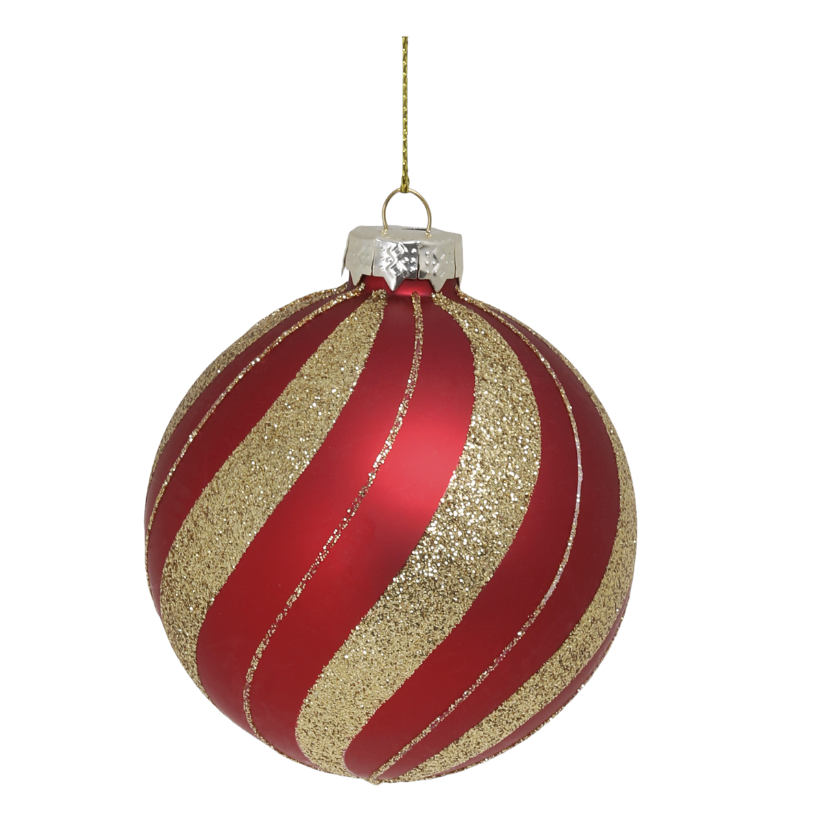 Weihnachtskugel aus Glas, 8 cm, antique cherry