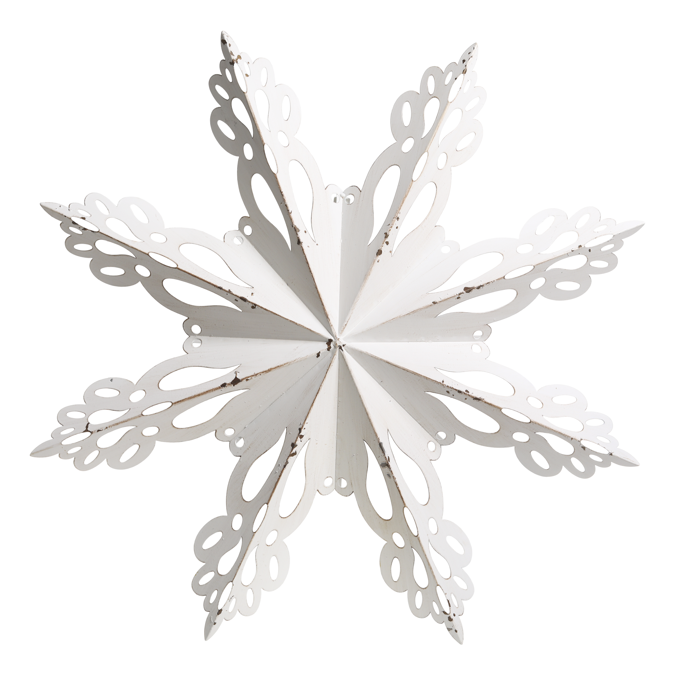 Dekoration Wanddeko Schneeflocke aus Eisen, 63 cm