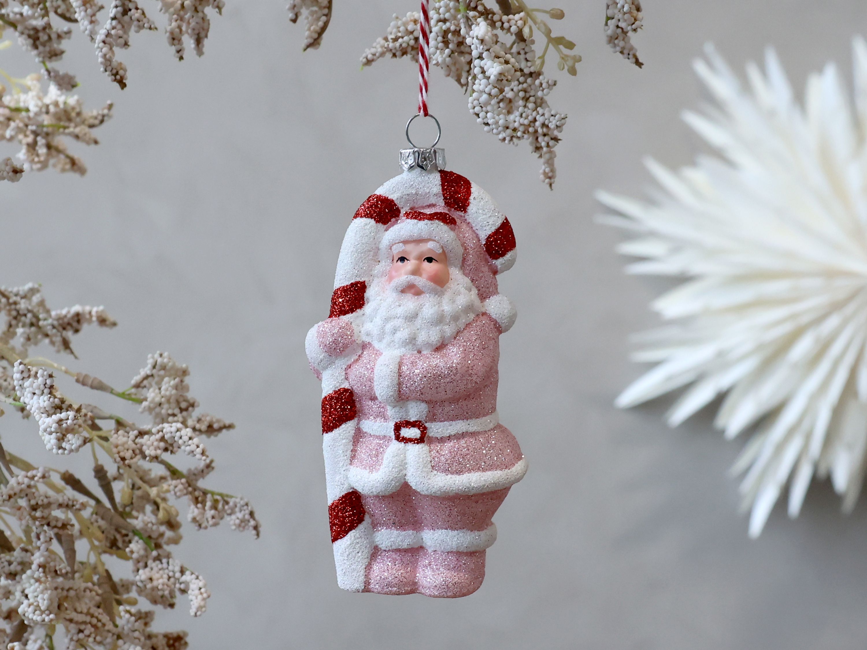 Weihnachtsmann-Deko pink lady, 12,5 cm