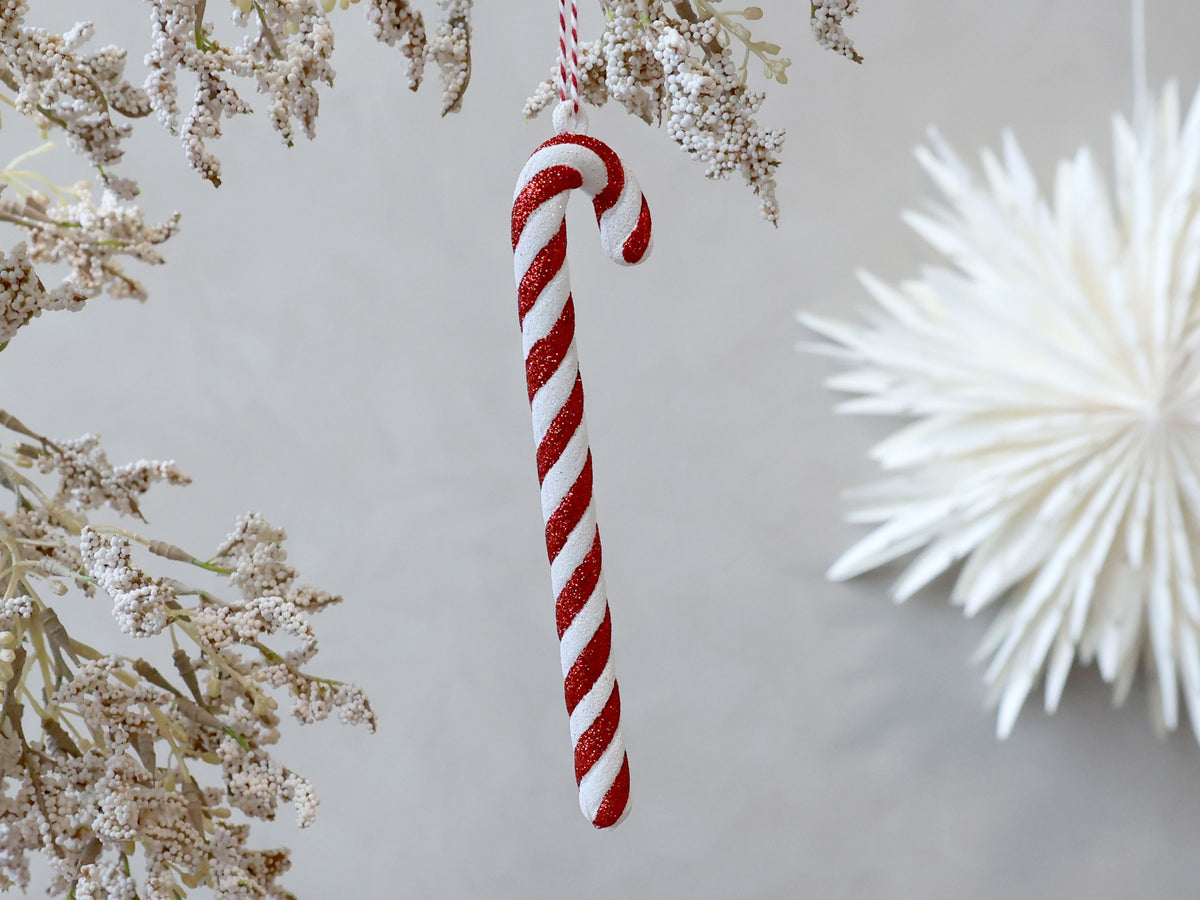 Hängender Weihnachtsstrumpf in Beerrot, 17,5 cm hoch