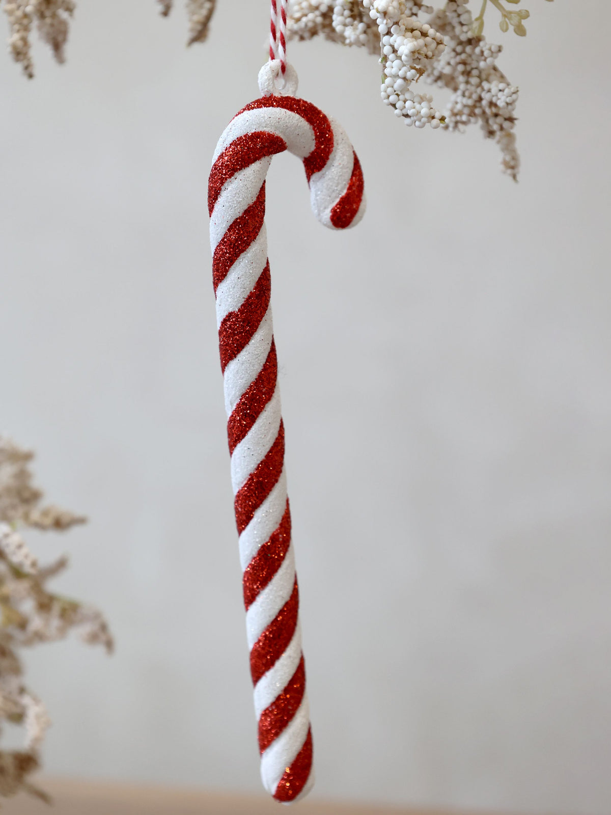 Hängender Weihnachtsstrumpf in Beerrot, 17,5 cm hoch