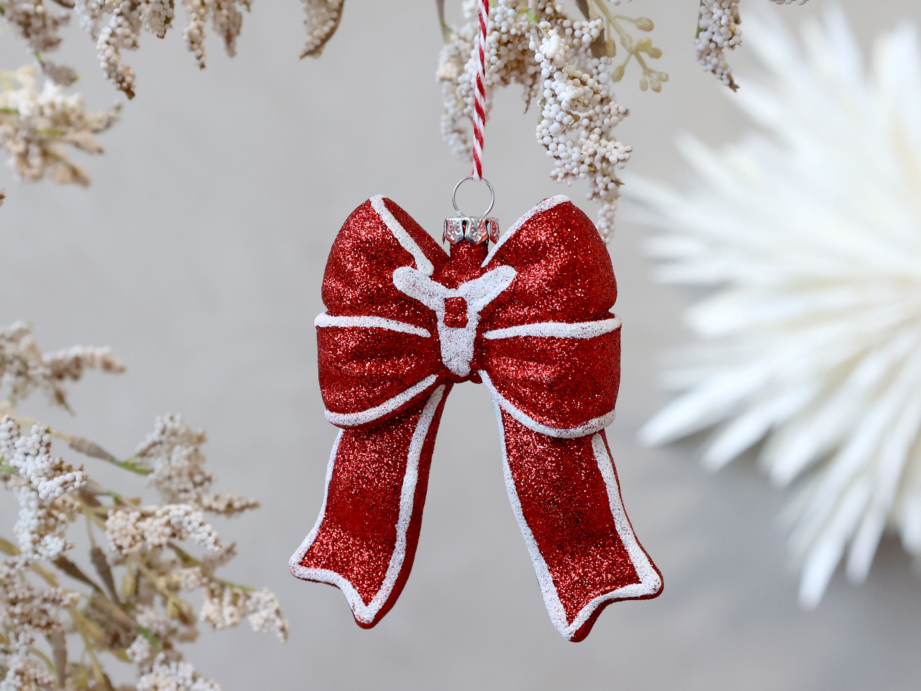Classic Schleife zum Aufhängen, berry red, 11 cm hoch