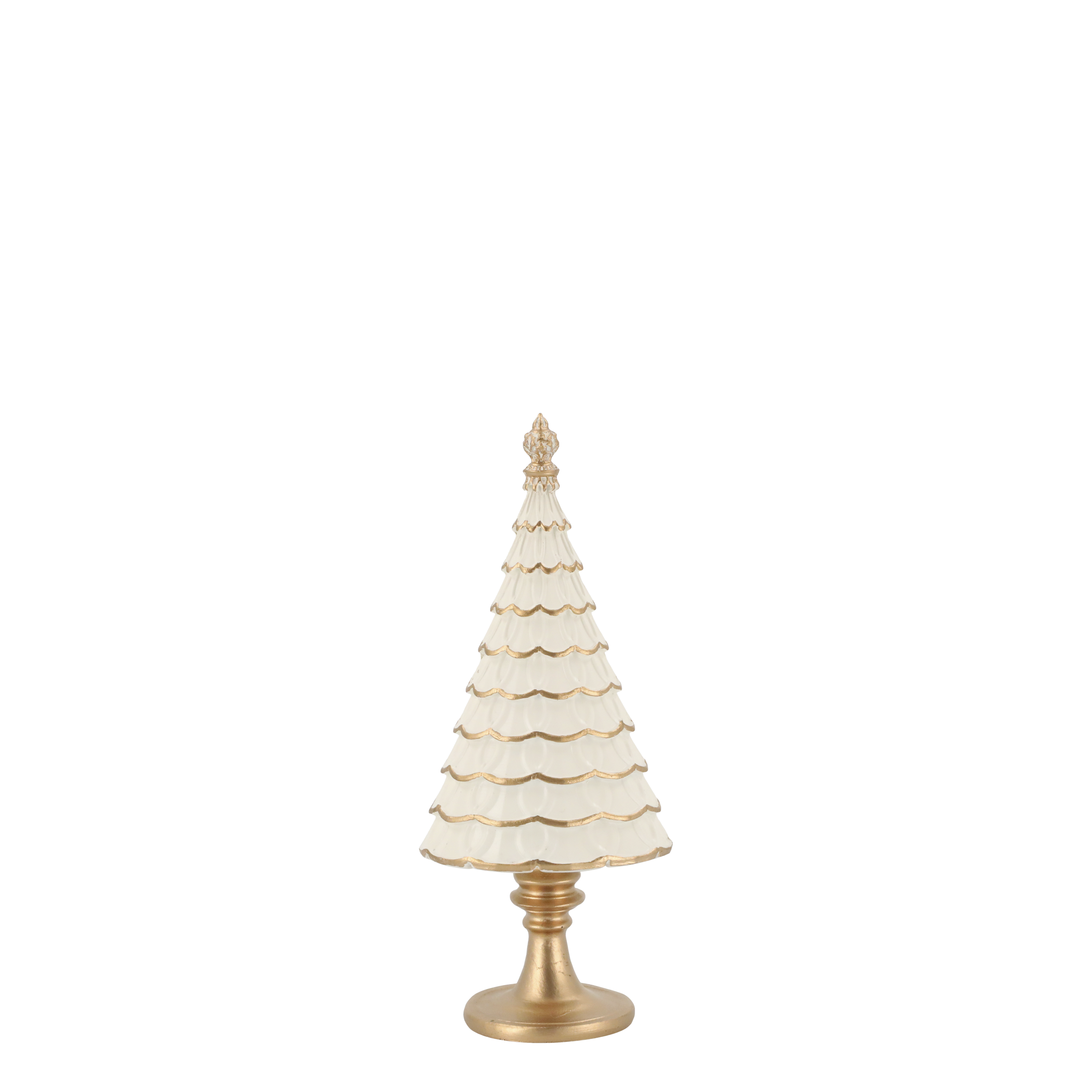 Noël Weihnachtsbaum aus Polyresin, antique creme, 23,5 cm