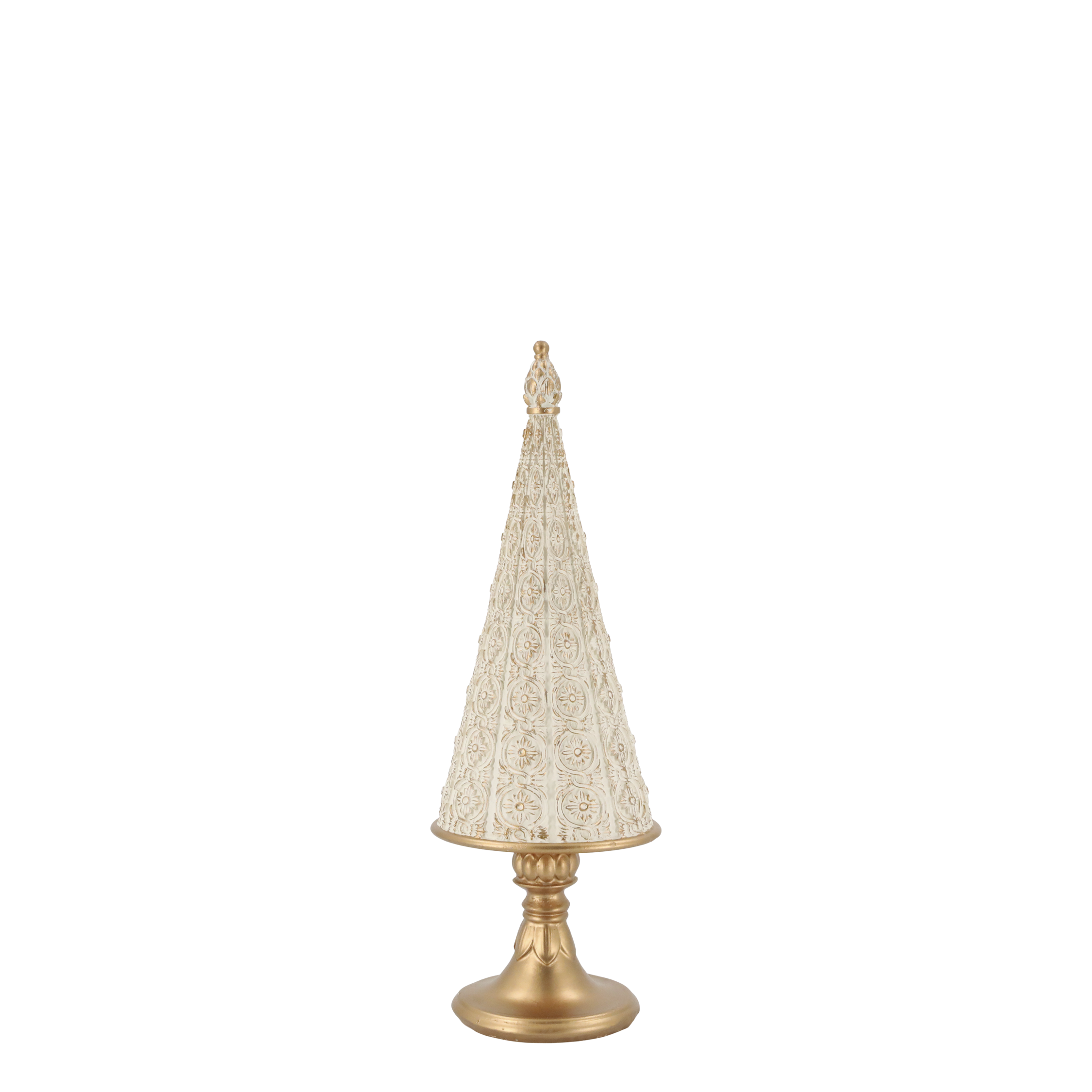 Noël Weihnachtsbaum aus Polyresin, antique creme, 32 cm