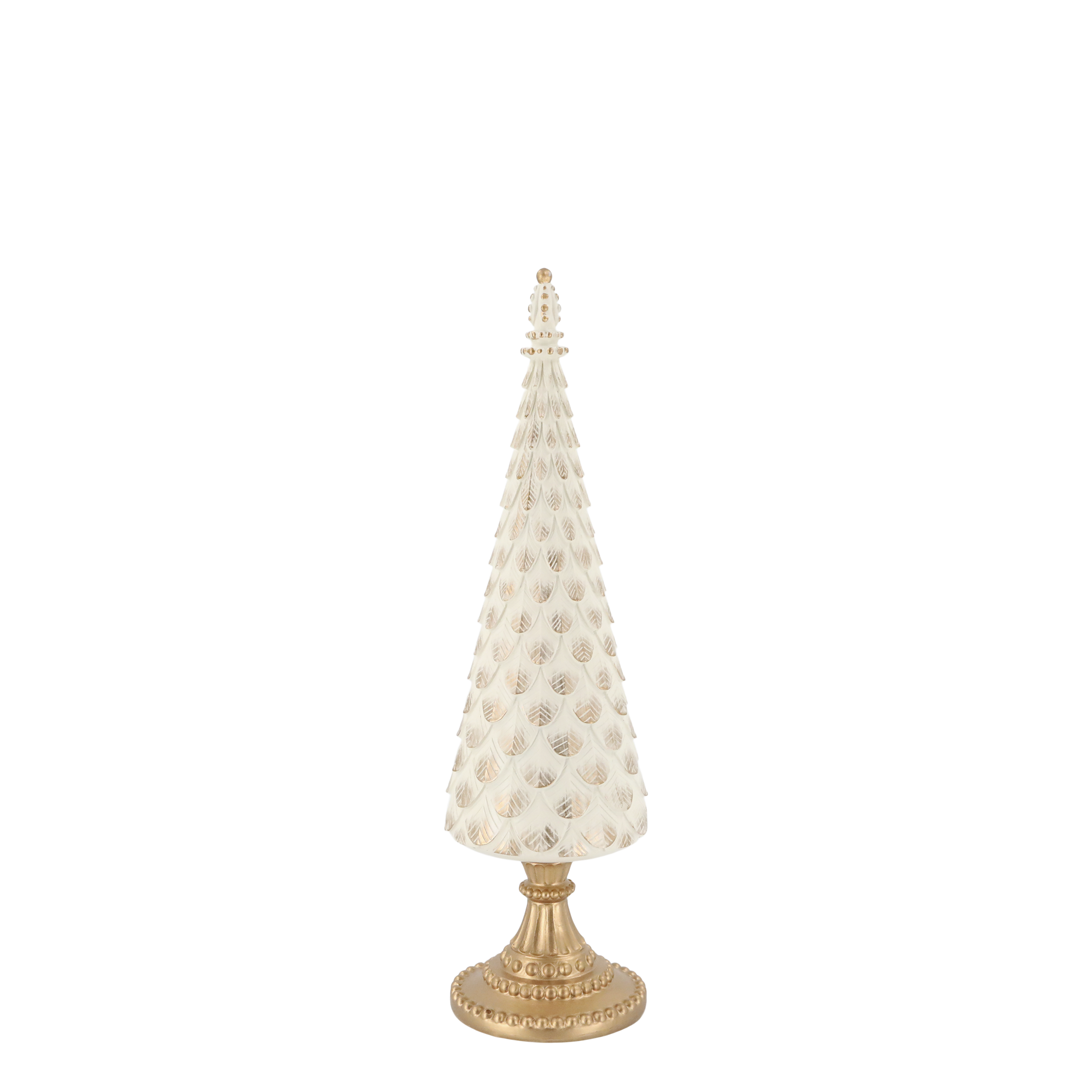 Weihnachtsbaum aus Polyresin, 42 cm hoch, antique creme