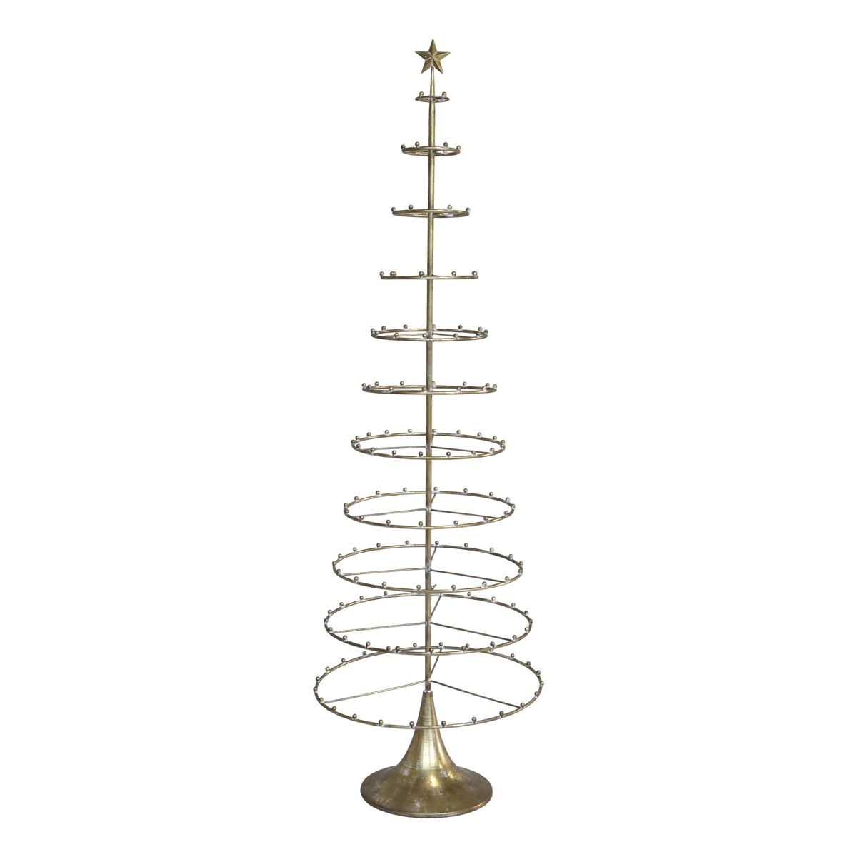 Weihnachtsbaum auf Fuß, Eisen, Antique Messing, 196 cm