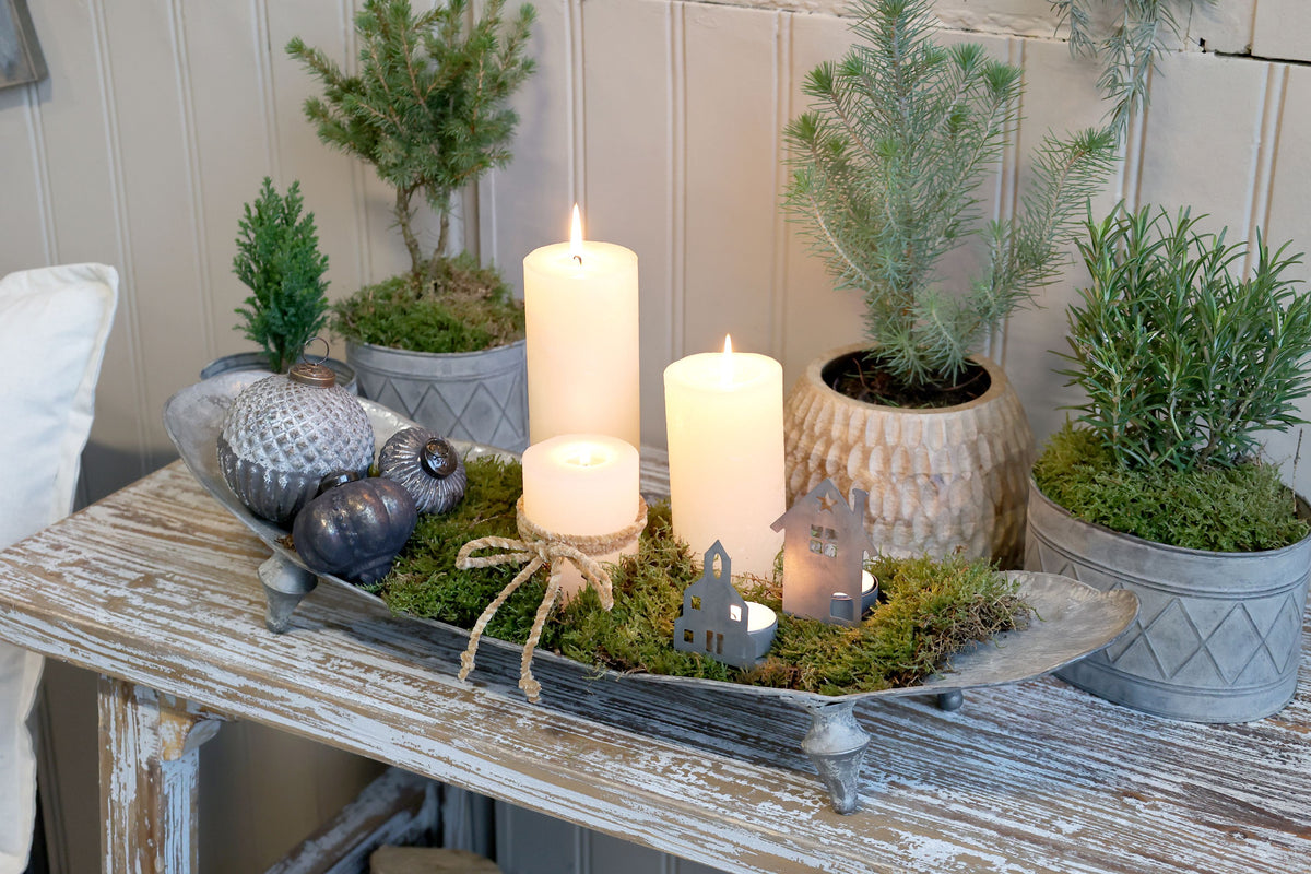 Weihnachtskugel aus Glas mit Juteschnur, antique mokka