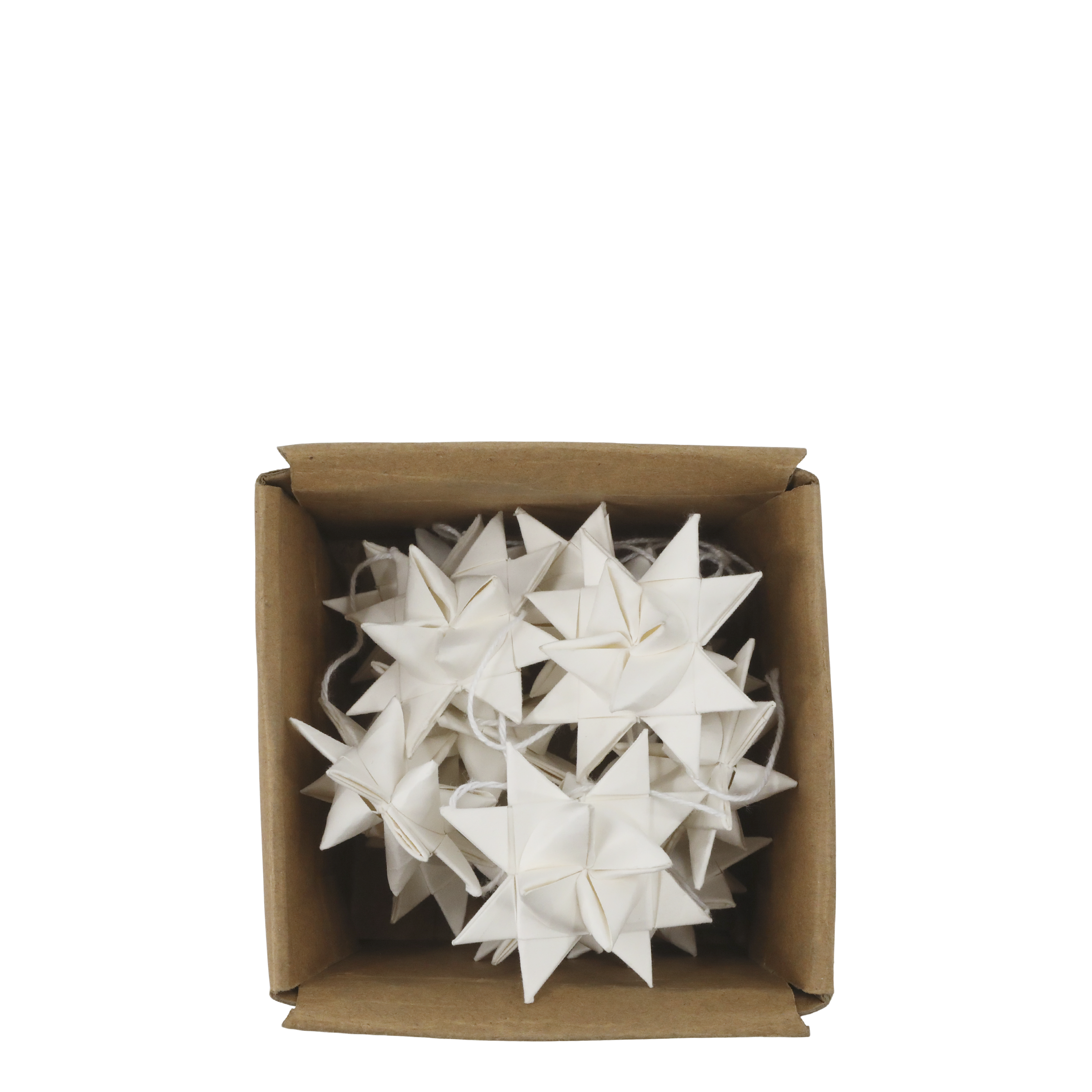 Deko-Ranke mit Sternen aus Papier, 160 cm lang, creme