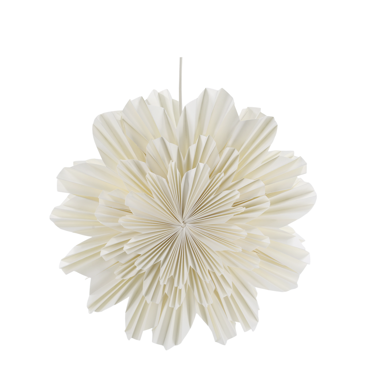 Papierstern Tischlampe mit Kabel, 40 cm, creme