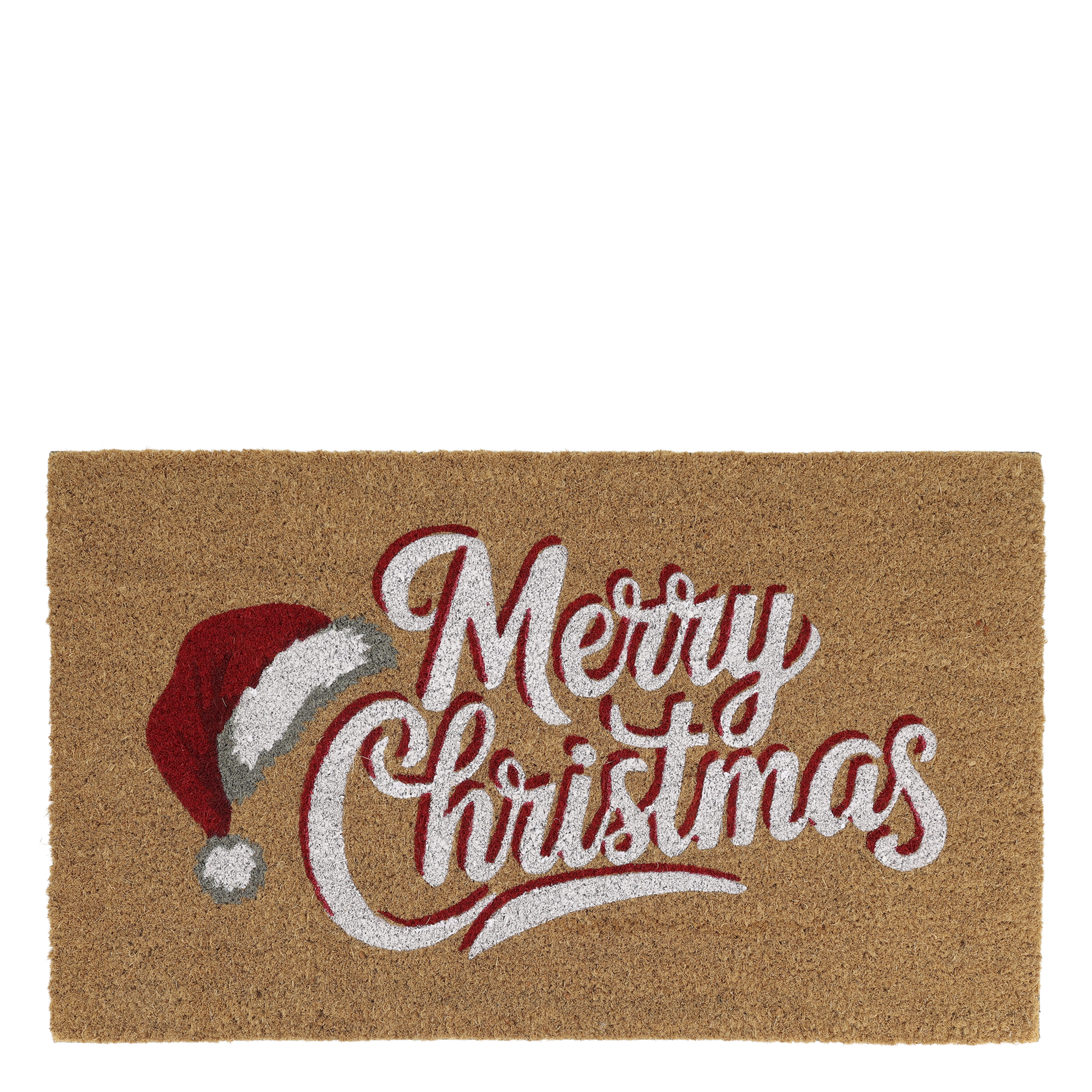 Fußmatte Merry Christmas, 75x45 cm, natur