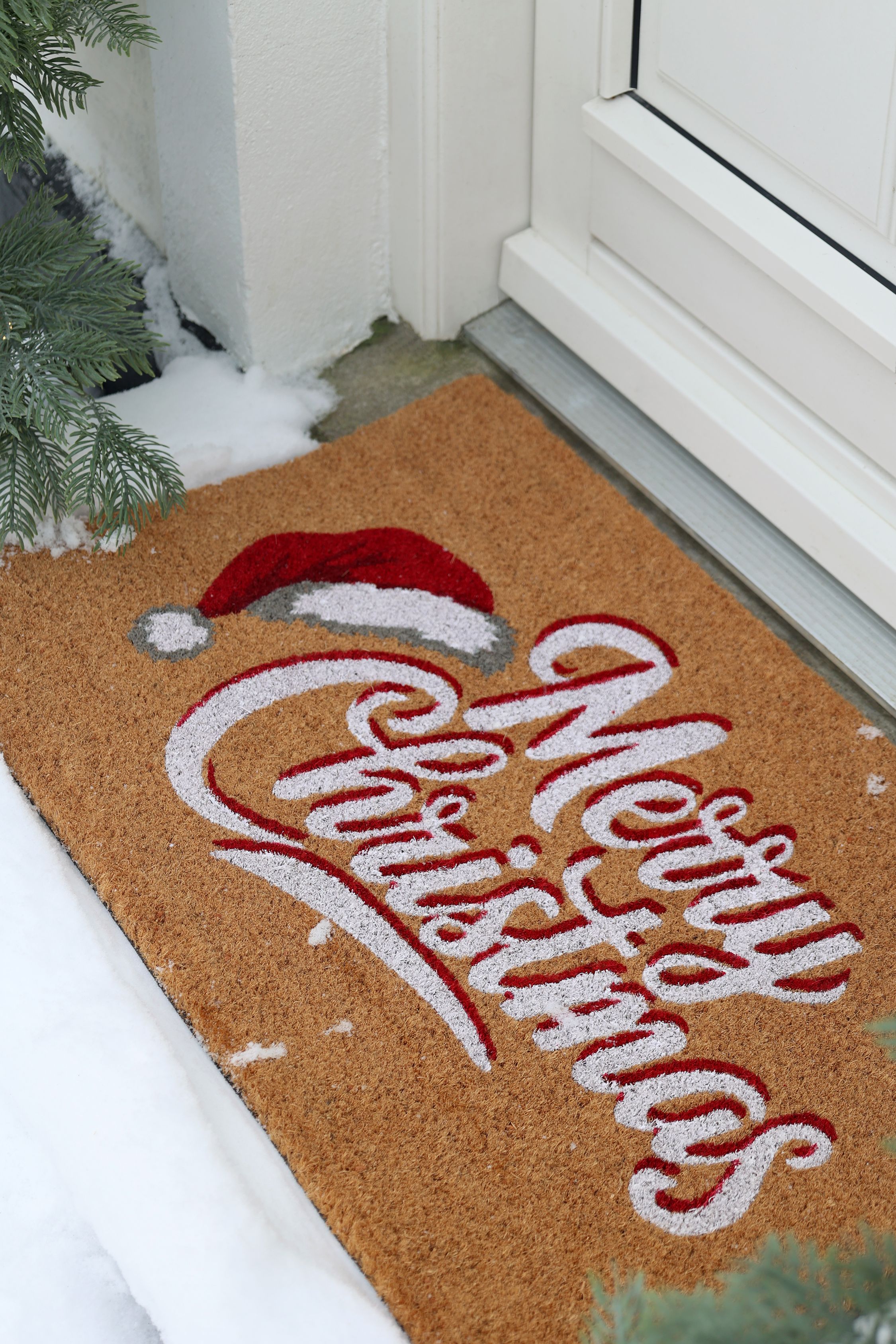 Fußmatte Merry Christmas aus Kokosfaser, 75 cm lang