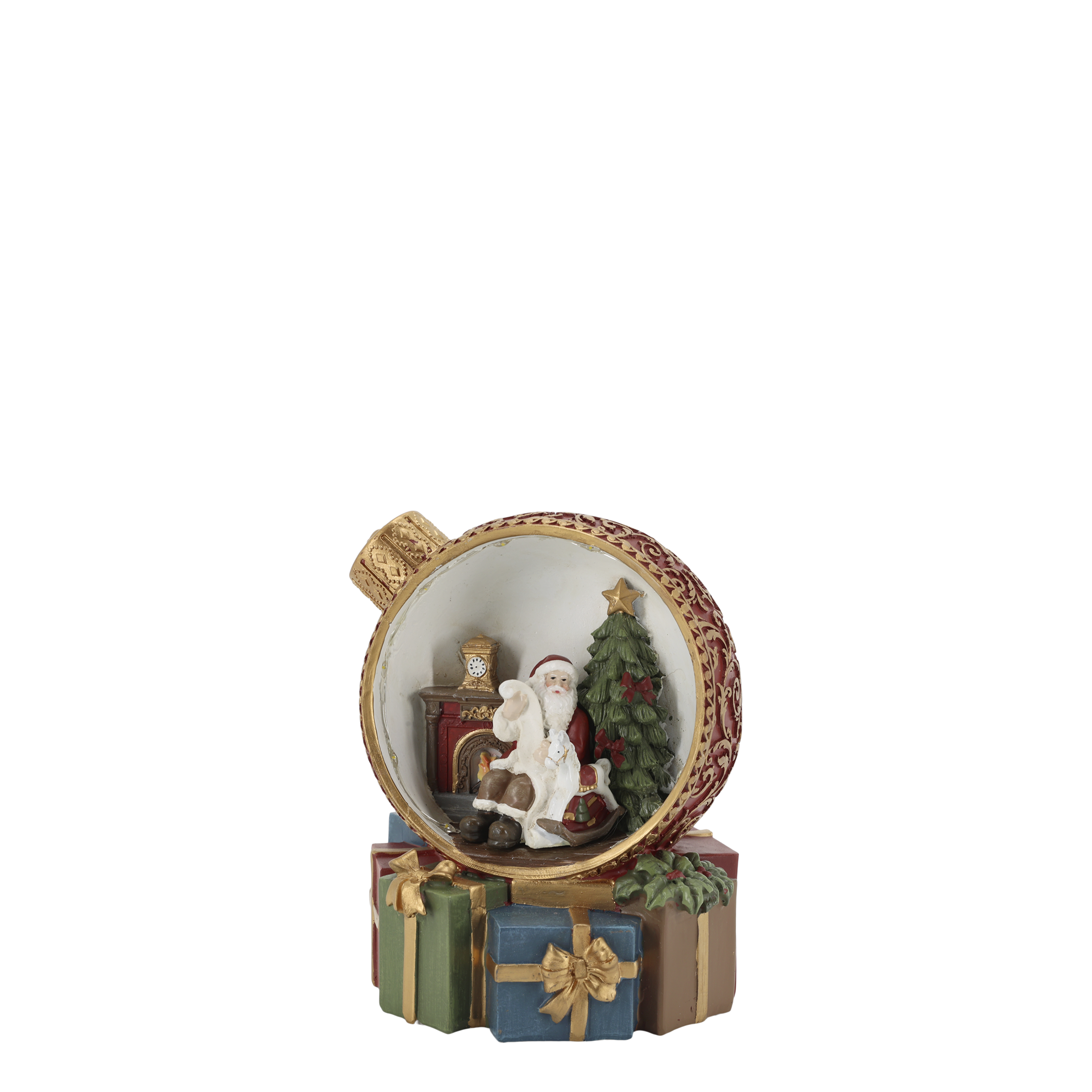 Weihnachtskugel Noël mit Beleuchtung, 16 cm hoch, cherry