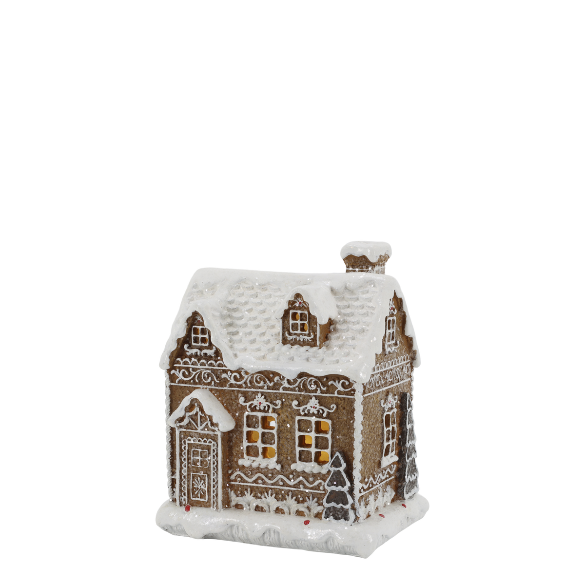 Noël Lebkuchenhaus mit LED-Beleuchtung, 17 cm hoch