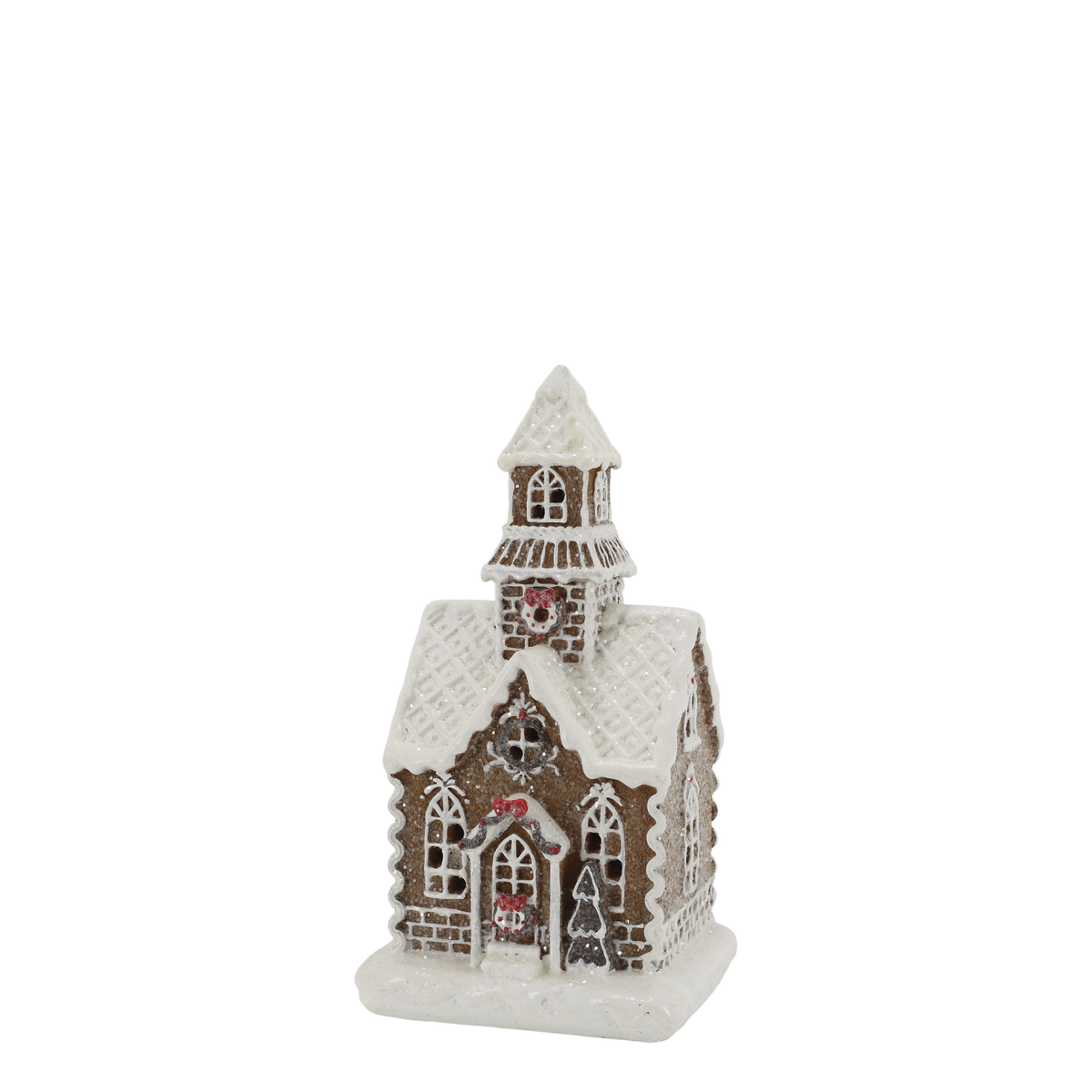 Noël Lebkuchenhaus mit LED – Polyresin, 23 cm hoch