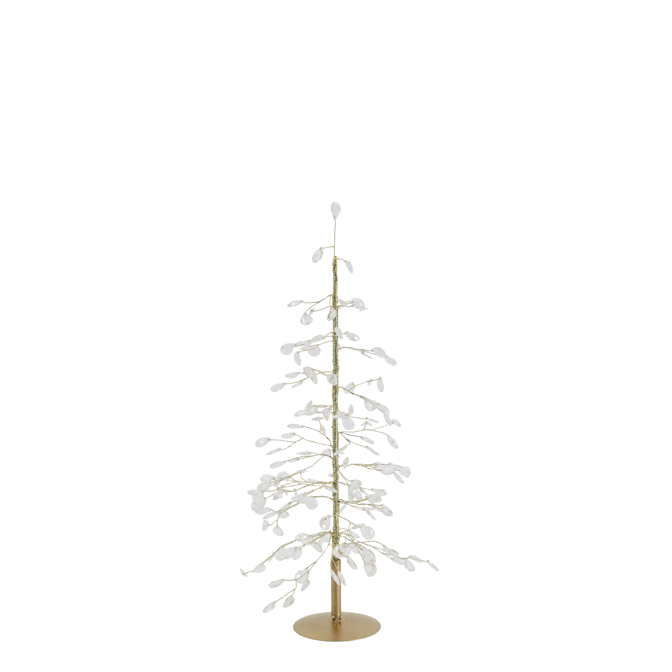 Weihnachtsbaum mit Prismas und Golddraht, 42 cm hoch