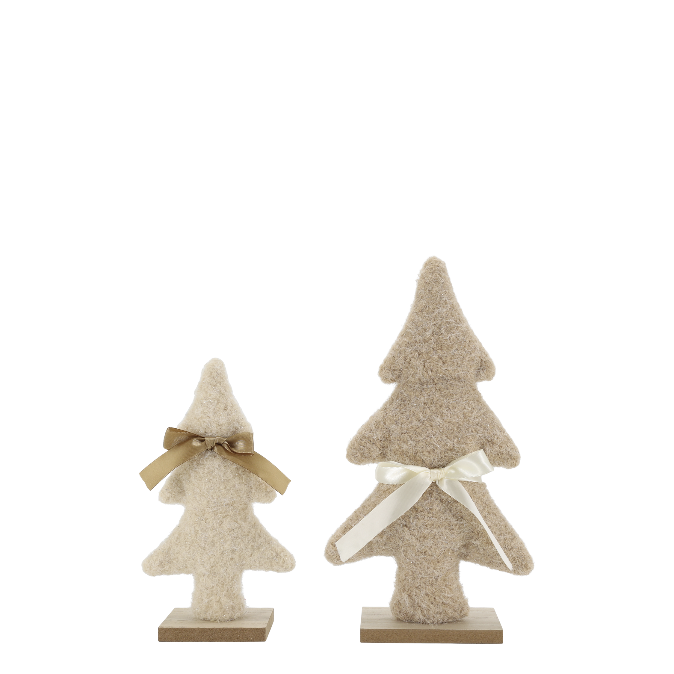 Weihnachtsbaum aus Filz mit Schleife, 2er-Set