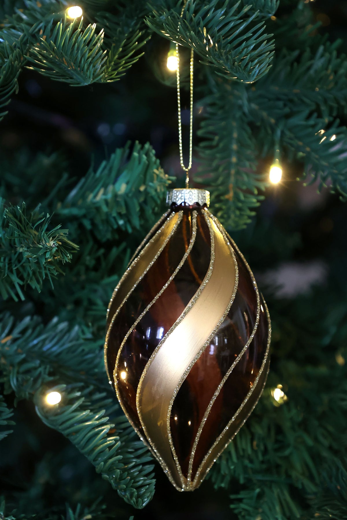 Weihnachtskugeln Set aus Glas, Eisen und Polyester, 3 Stück