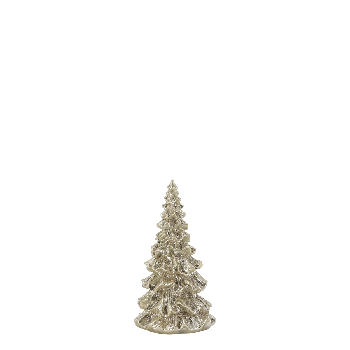 Weihnachtsbaum mit Glitzer, champagner, 15 cm hoch