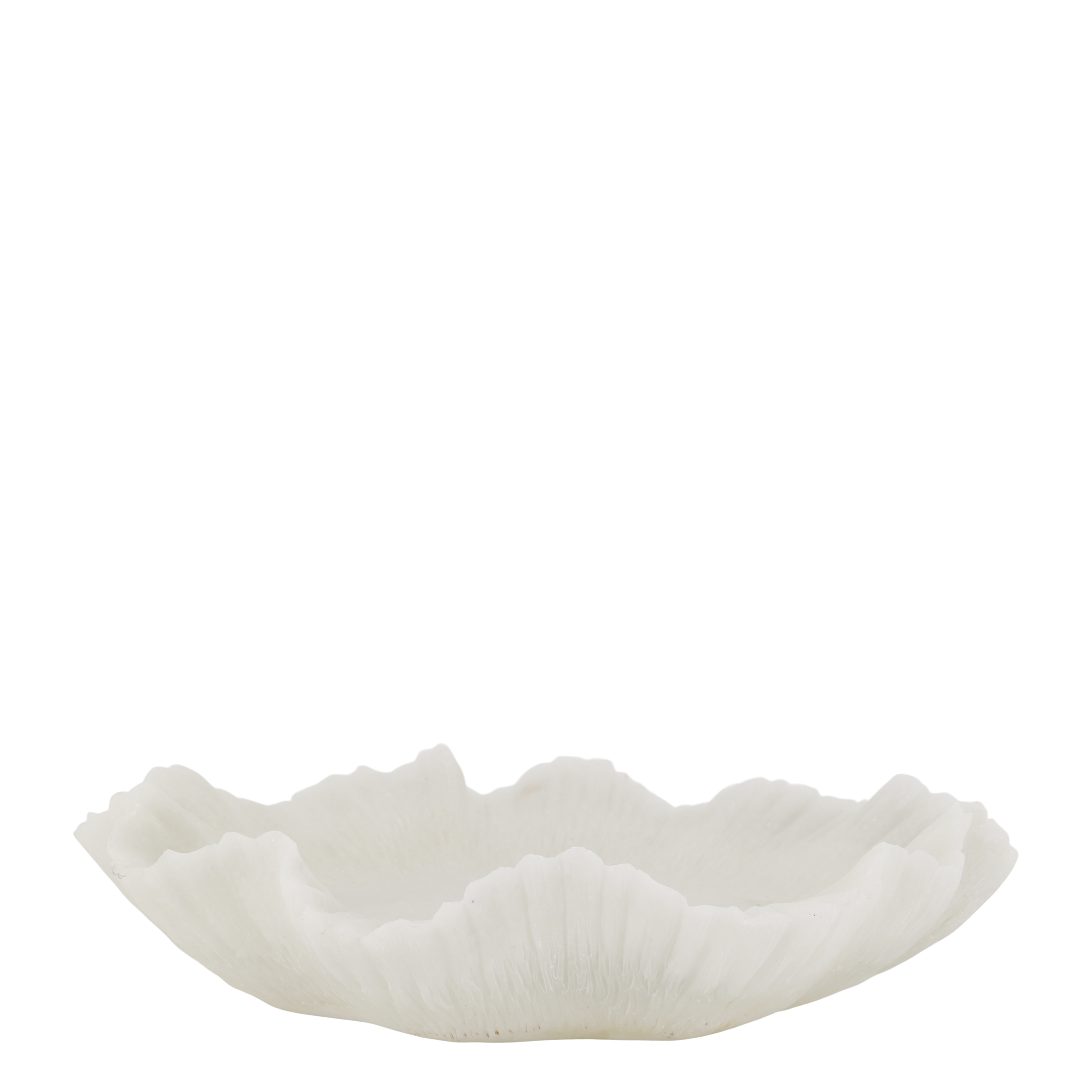 Deko Tablett mit gewelltem Rand, creme, 39 cm