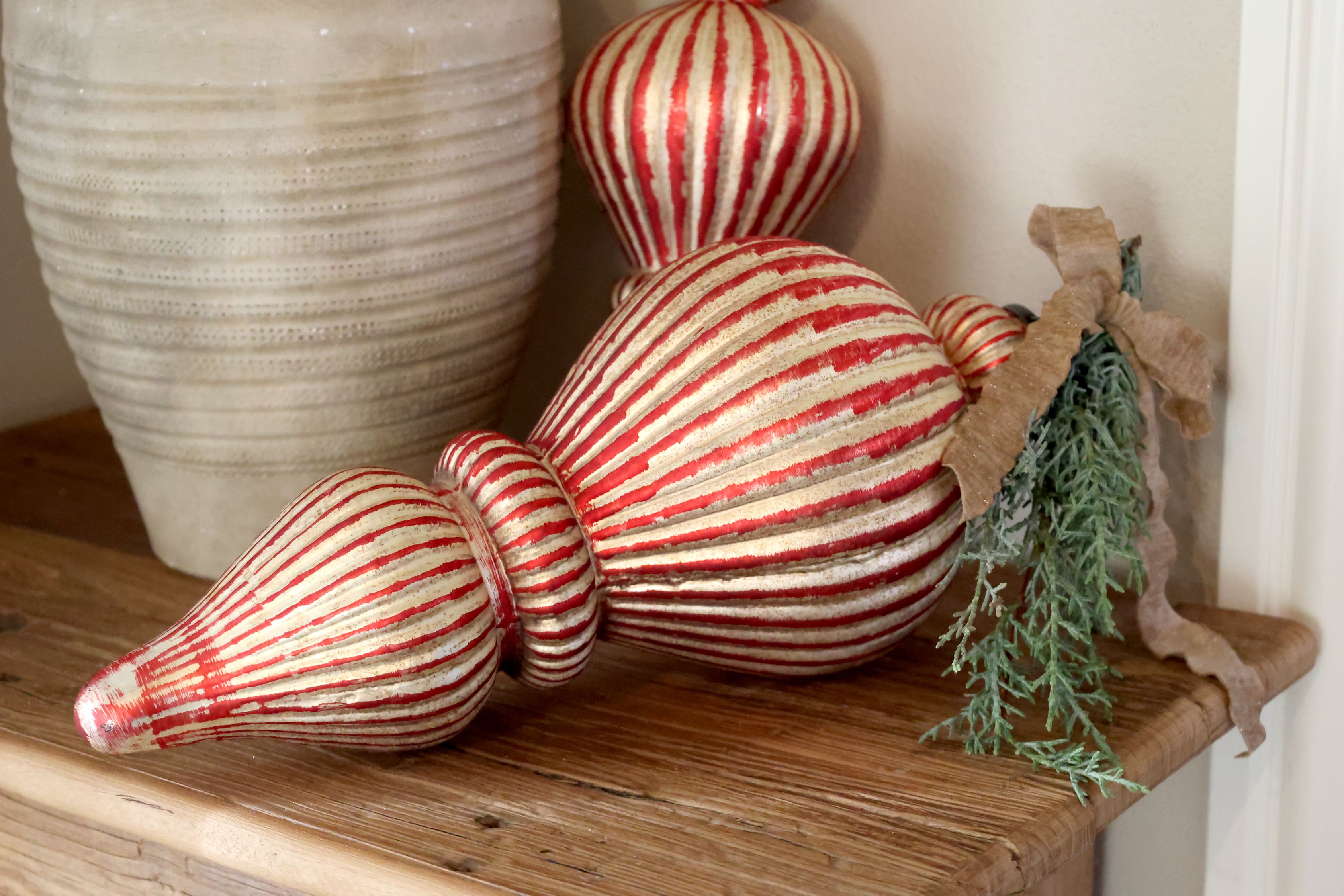 Ornament aus Glas und Eisen in Cherry und Champagner