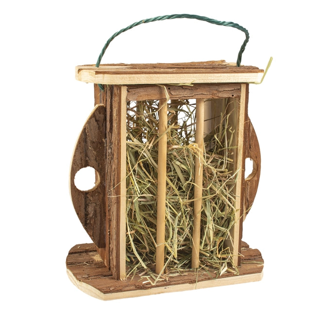 Duvoplus Holz-Heuraufe mit Rinde