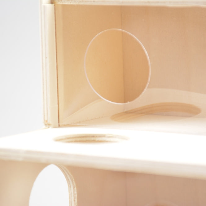 Duvoplus Kletterhaus aus Holz/Plexiglas