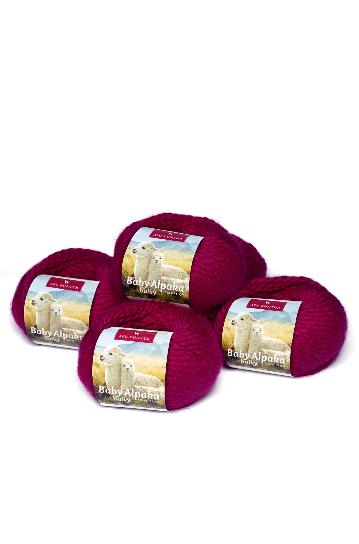 Pack of 5 Baby Alpaca Wool BULKY 5x50g 50m Needle 8 Knitting Crochet Yarn Nm 2/2 APU KUNTUR