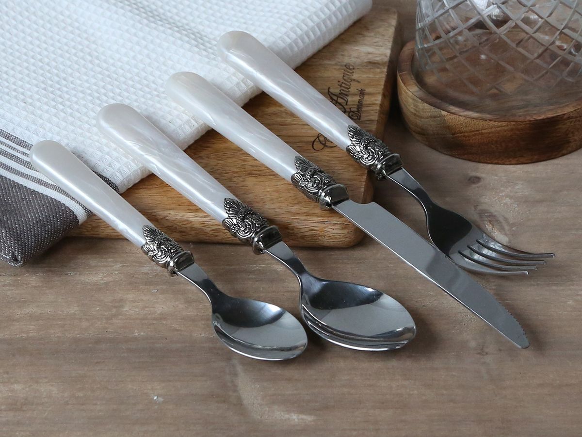 Linas Besteck mit Deko, 4-teilig, Länge 23 cm
