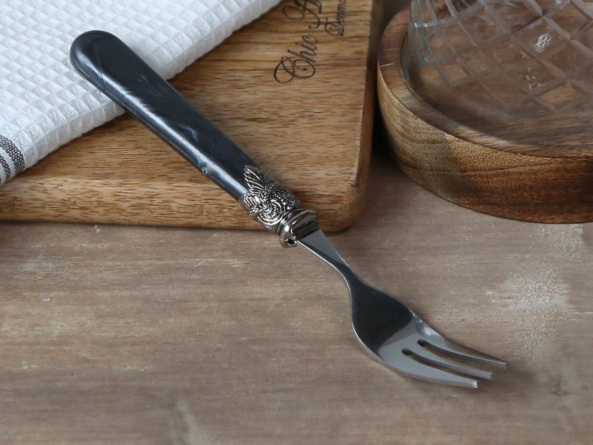 Linas Kuchengabel aus Stahl und Acryl – Besteck, 17 cm