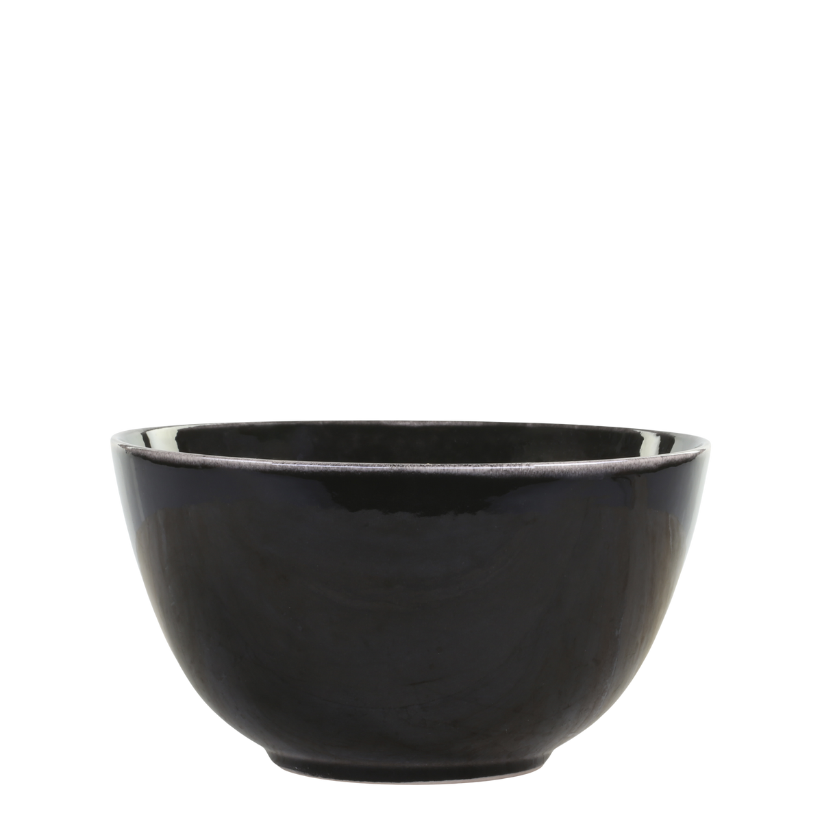 Deko-Schale Calais aus Steingut, schwarz, 20 cm