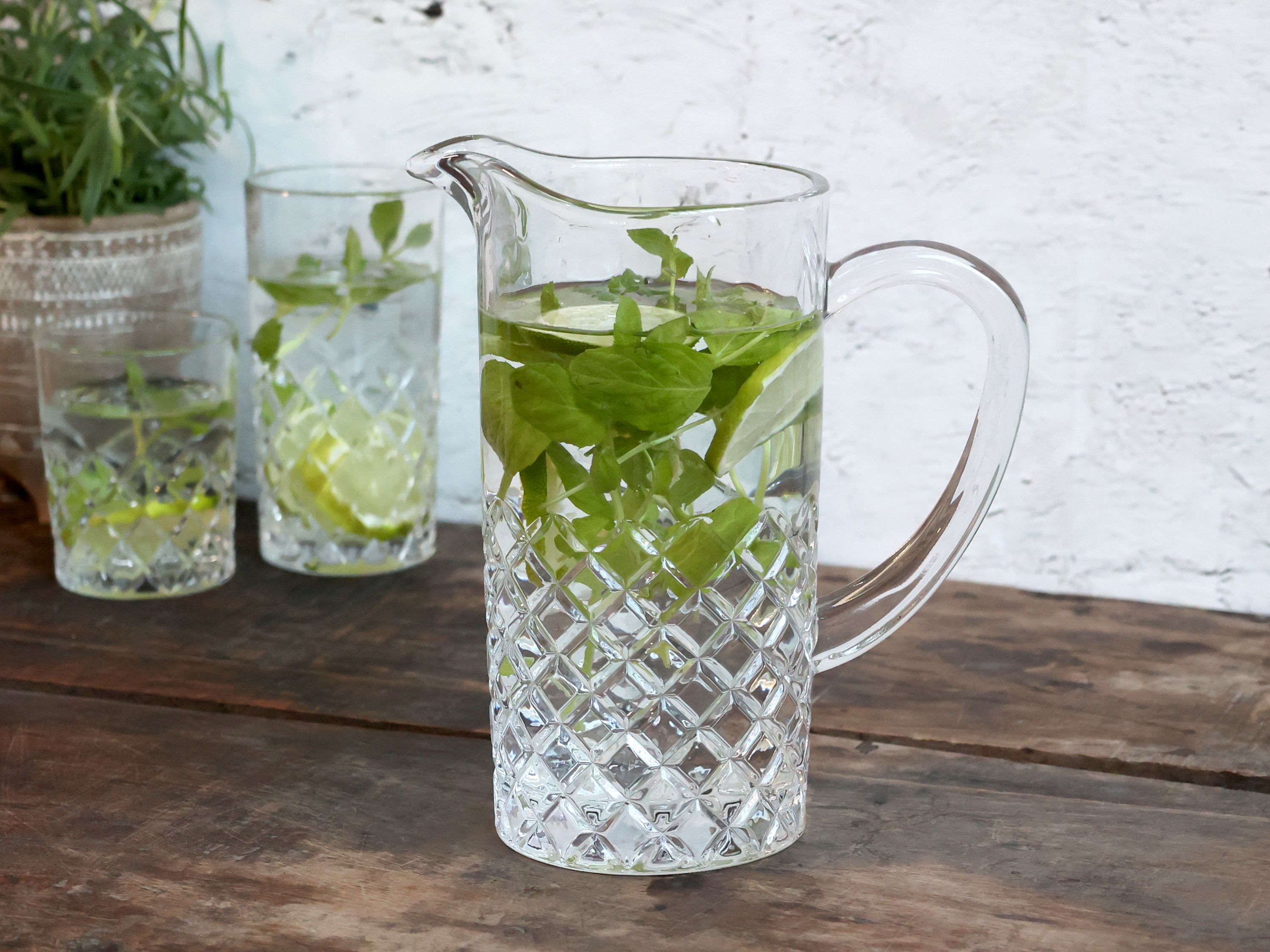 Lorient Kanne mit Diamantenschliff, 1150 ml, klar