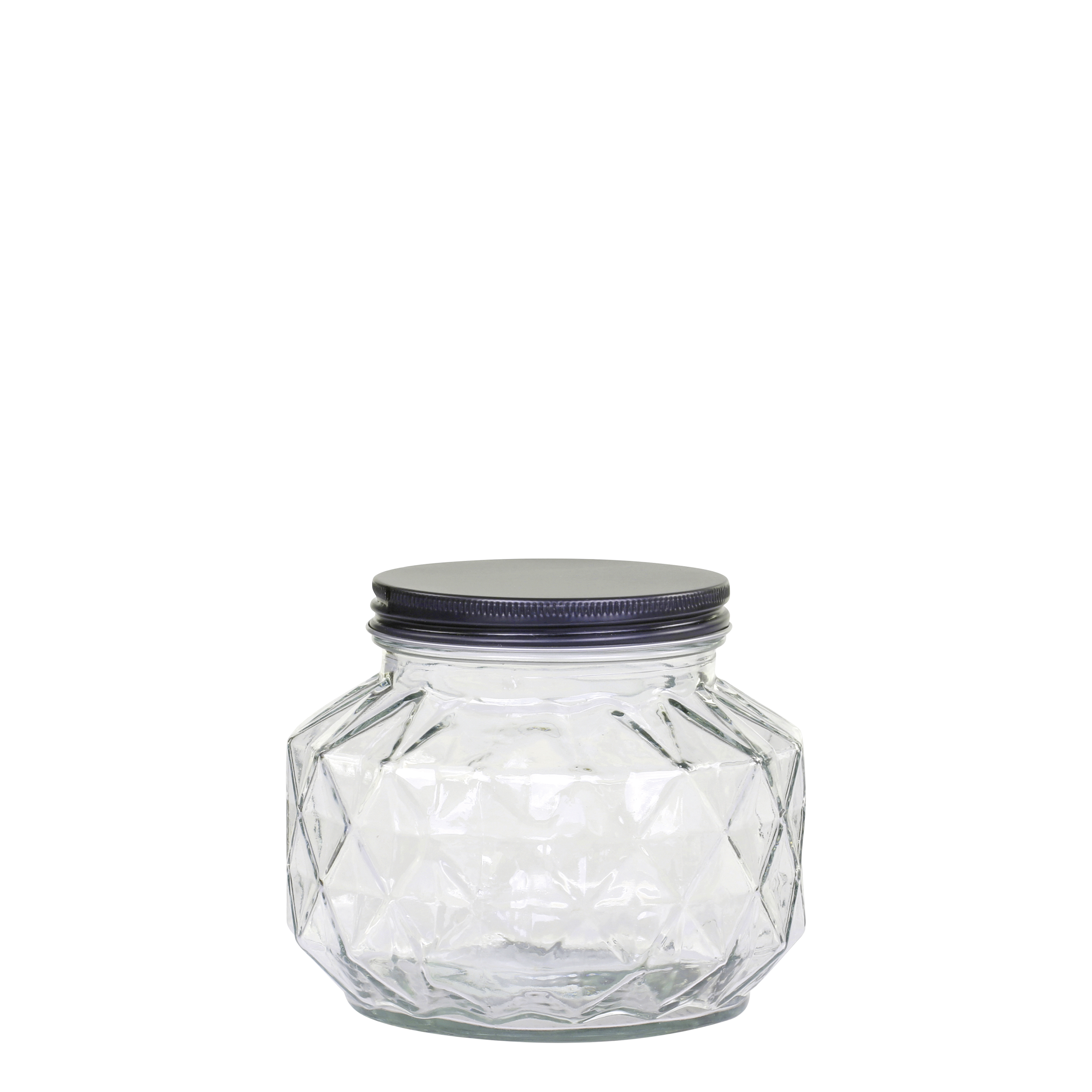 Aufbewahrungsglas mit Diamantenschliff, 1680 ml, klar