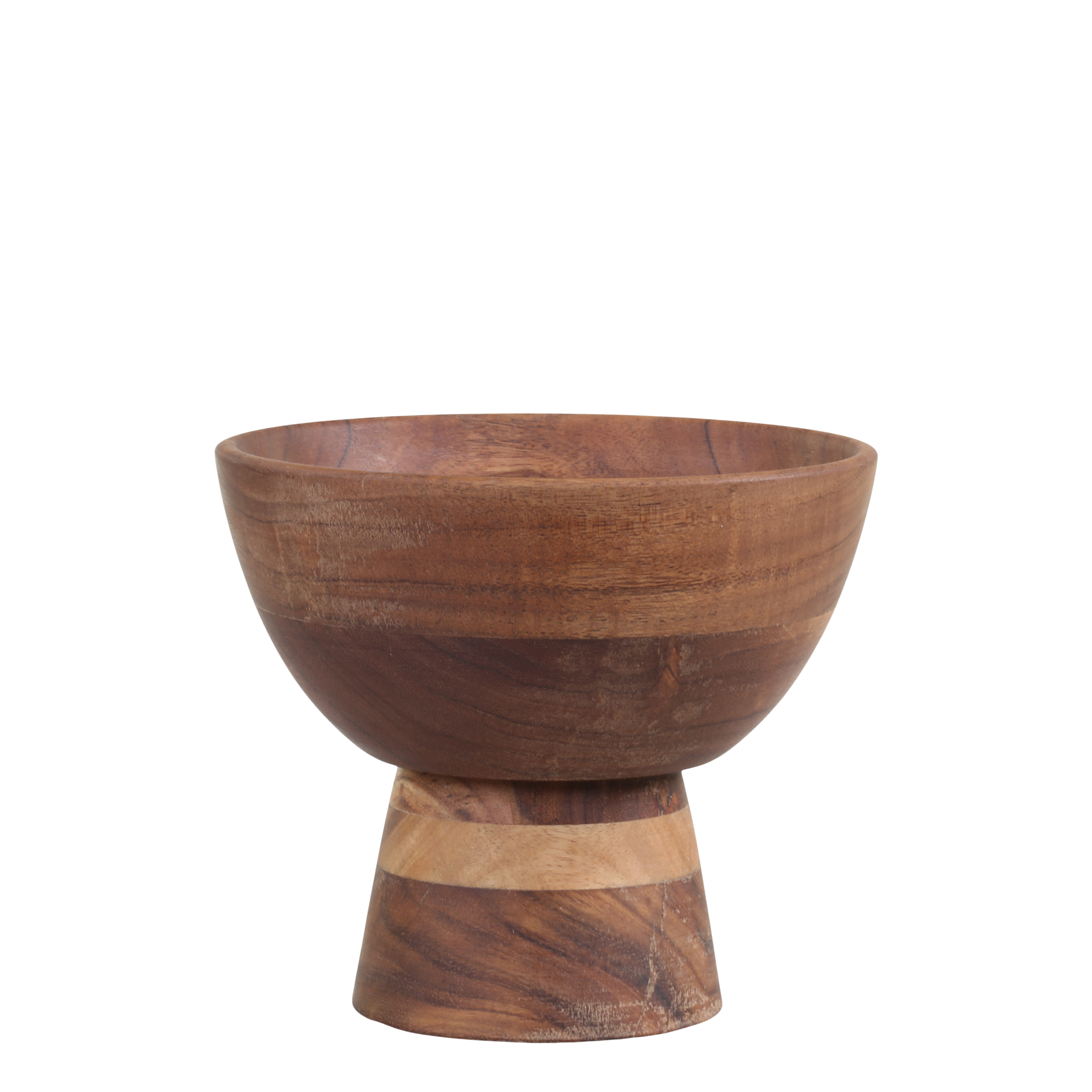 Laon Bowl on foot acacia wood H15/D18 cm nature