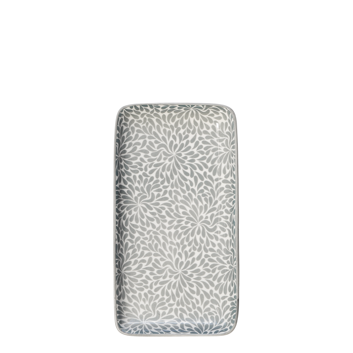 Dekoration Teller Arés mit Muster, 20,5 cm, Grau
