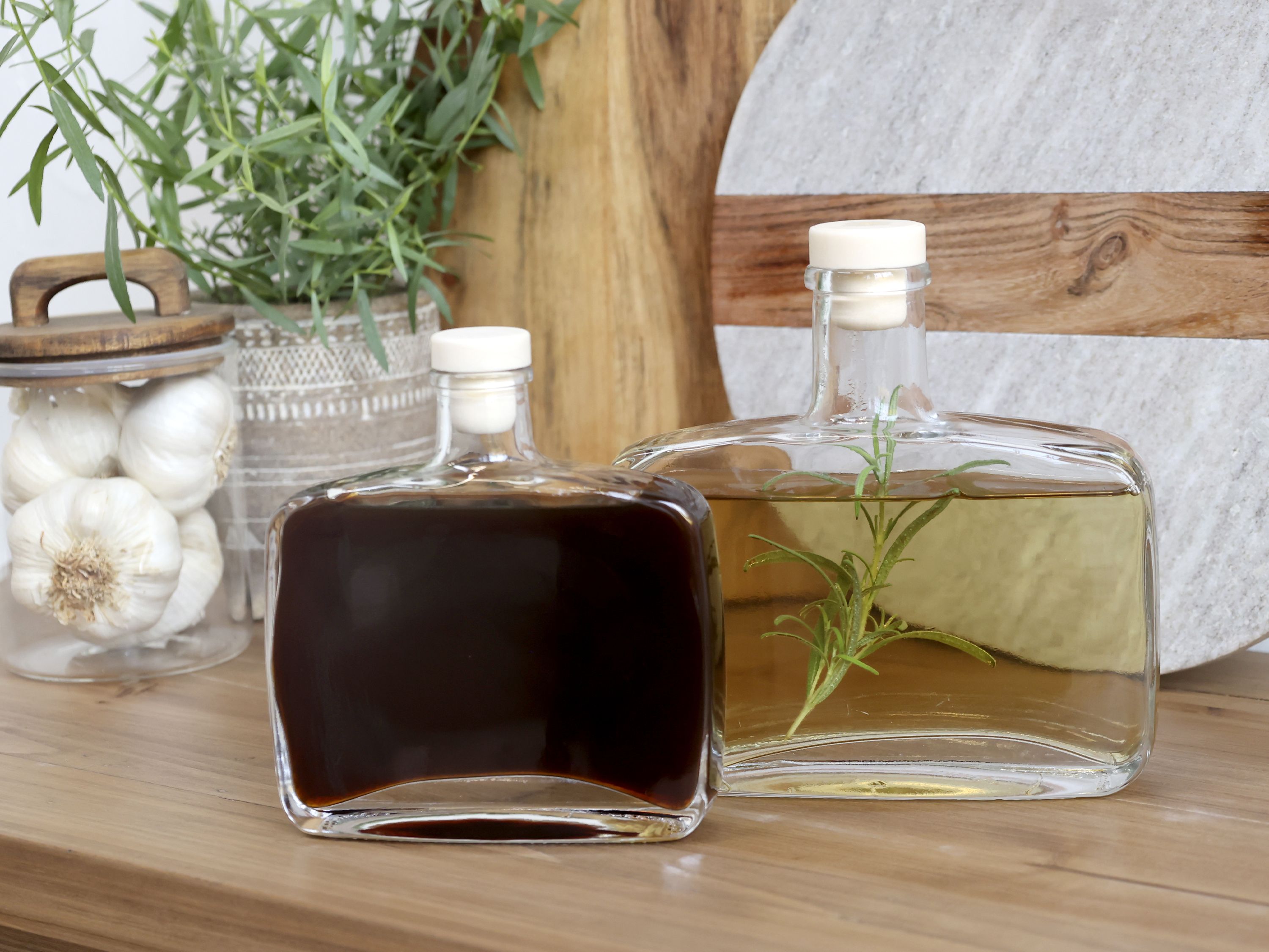 Glasflasche mit Korkdeckel 500 ml, 18 cm hoch