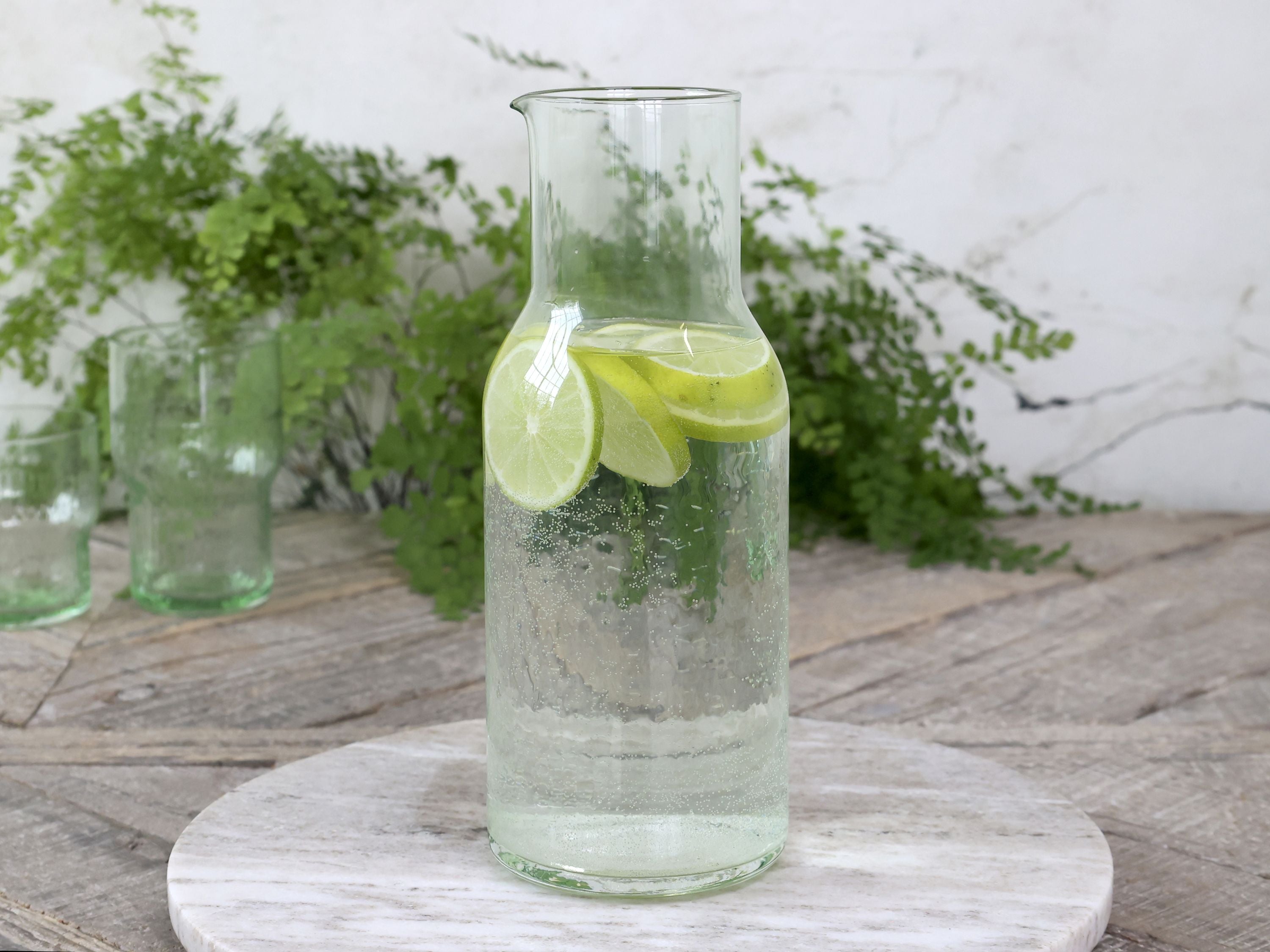 Glas Kanne Clamart 1500 ml, 24 cm hoch, antique verte