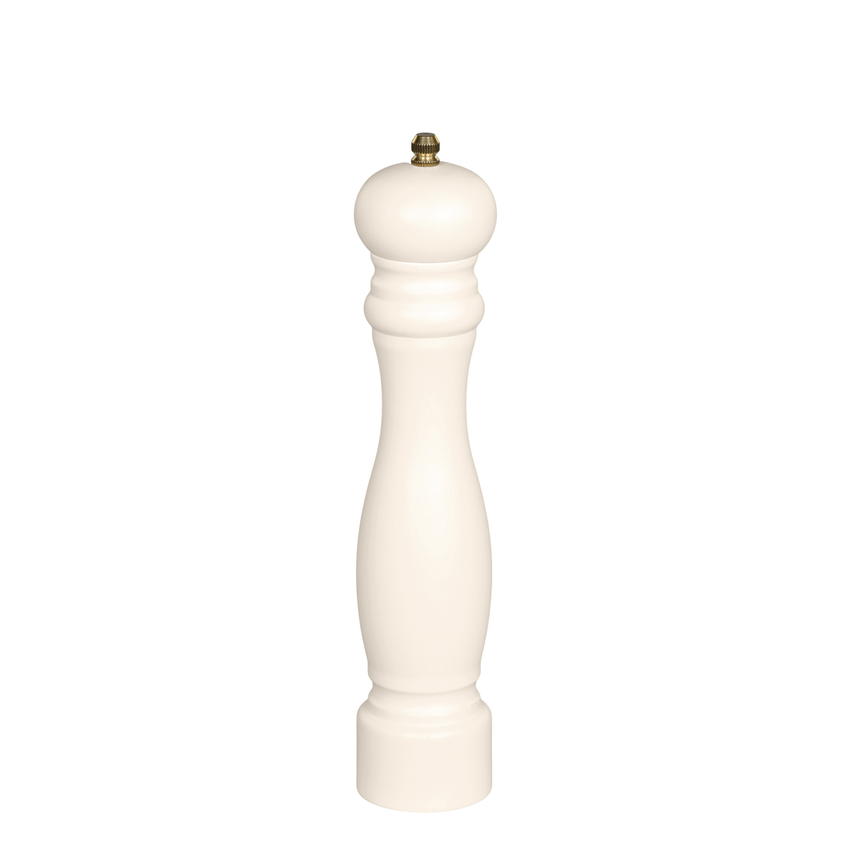 Salz- und Pfeffermühle aus Gummibaum, 26 cm hoch, creme