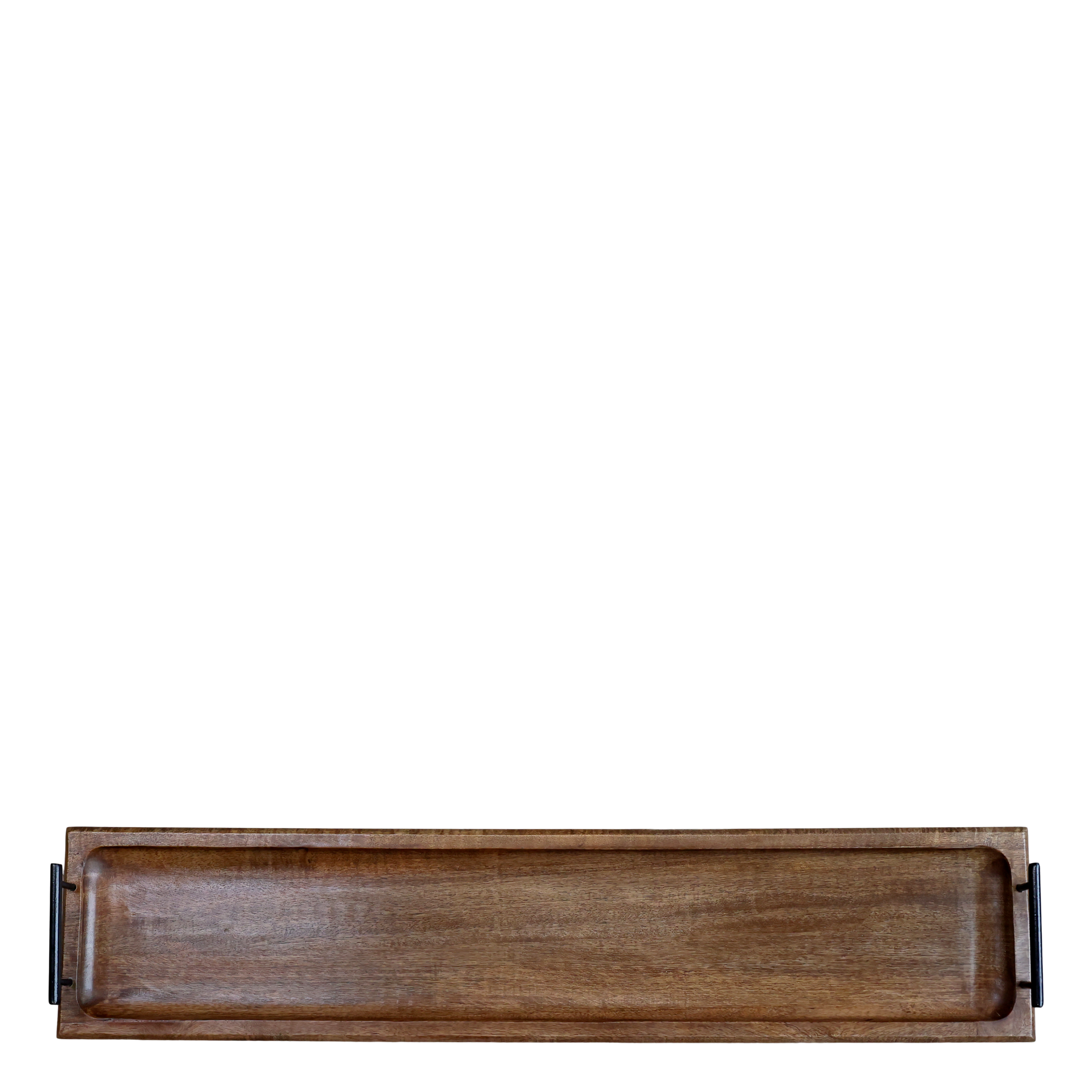 Tablett aus Holz mit Henkel – natur, 90 cm lang